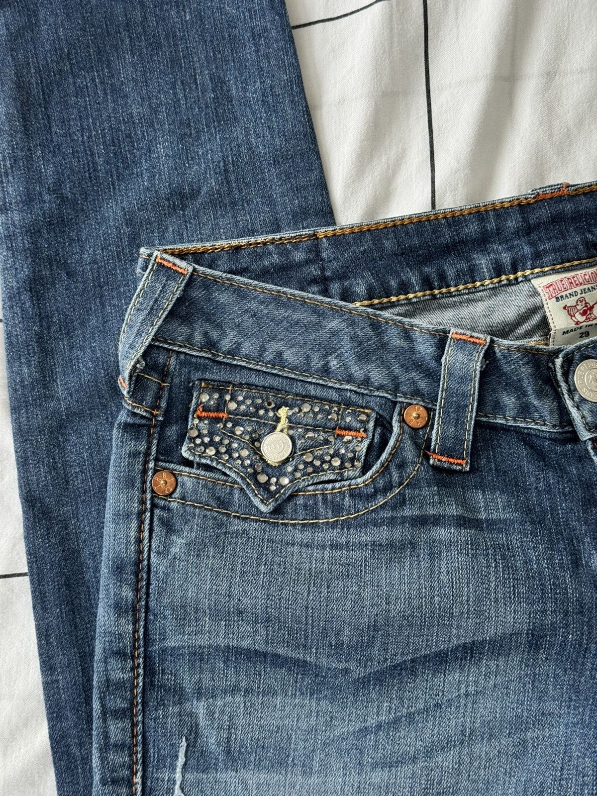 True Religion Sexy Washed Low Waist True Religion Jeans Size 29 Japanesse Size 29" - 8 Thumbnail
