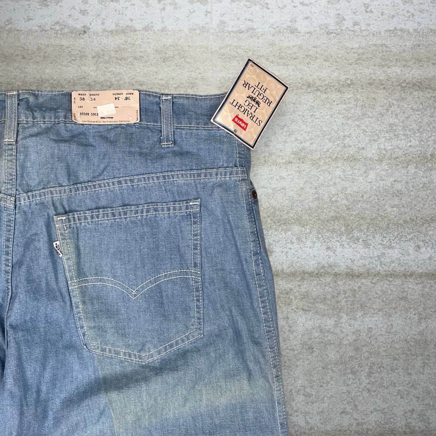 Levi's Vintage 90s Levis Jeans 38x34 Straight Regular Light Wash Size US 38 / EU 54 - 3 Thumbnail