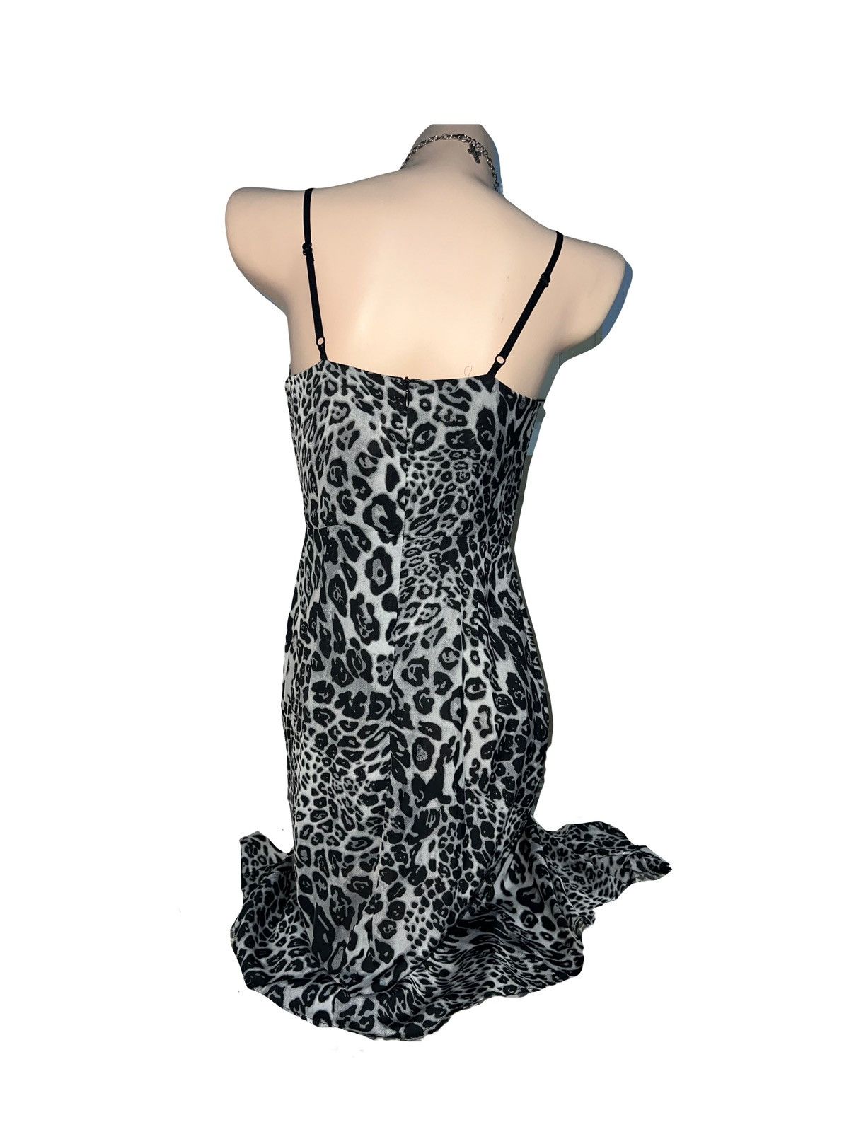 Vintage Vintage Leopard asymmetric mini dress 🐆🧝🏻‍♀️ Size S / US 4 / IT 40 - 4 Thumbnail