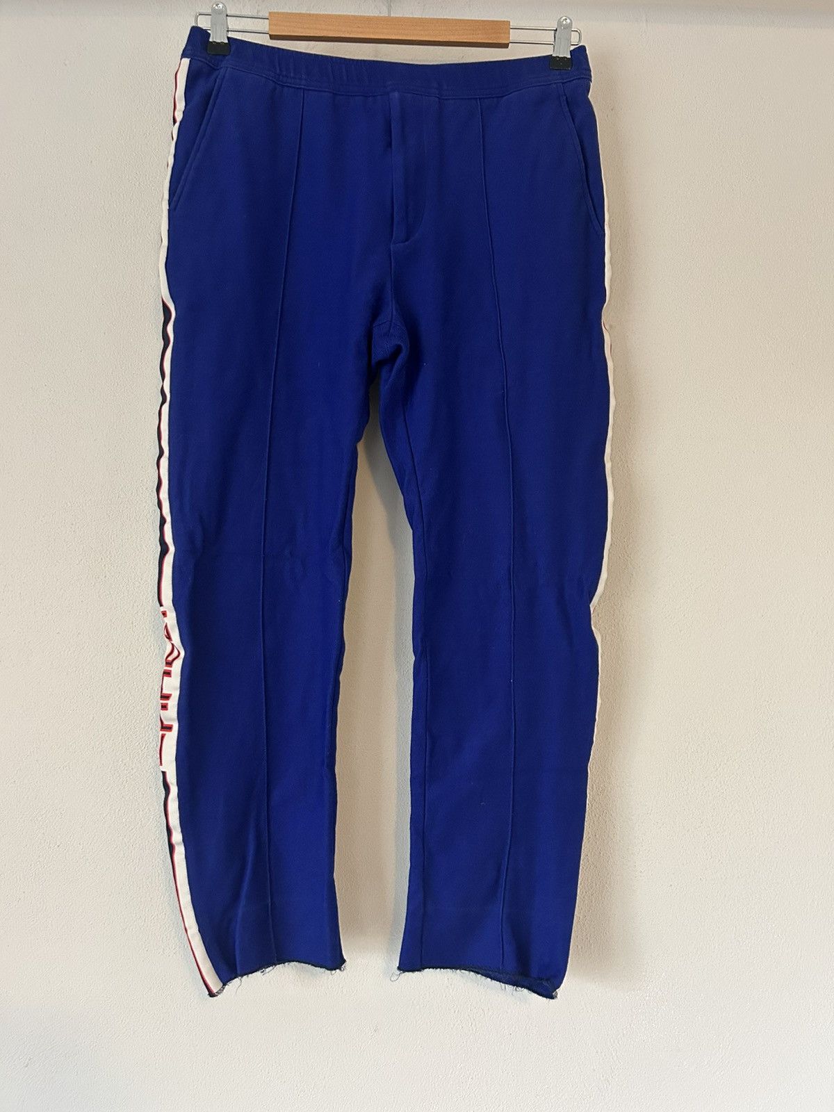 Gucci Blue Jersey Track Pants with Logo Stripes Size US 32 / EU 48 - 2 Thumbnail
