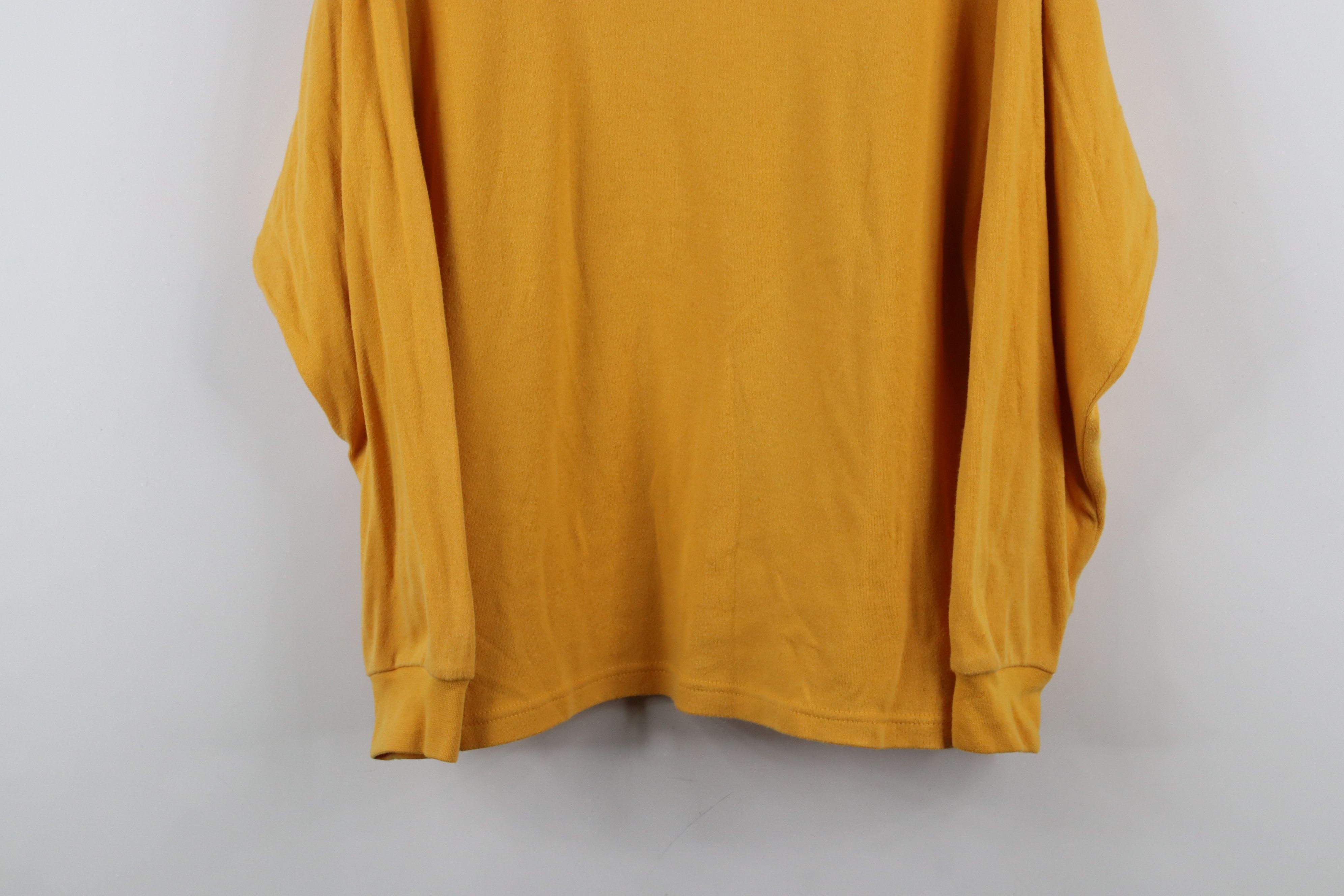 Vintage Vintage 90s Streetwear Blank Turtleneck T-Shirt Yellow Size XL / US 12-14 / IT 48-50 - 3 Thumbnail