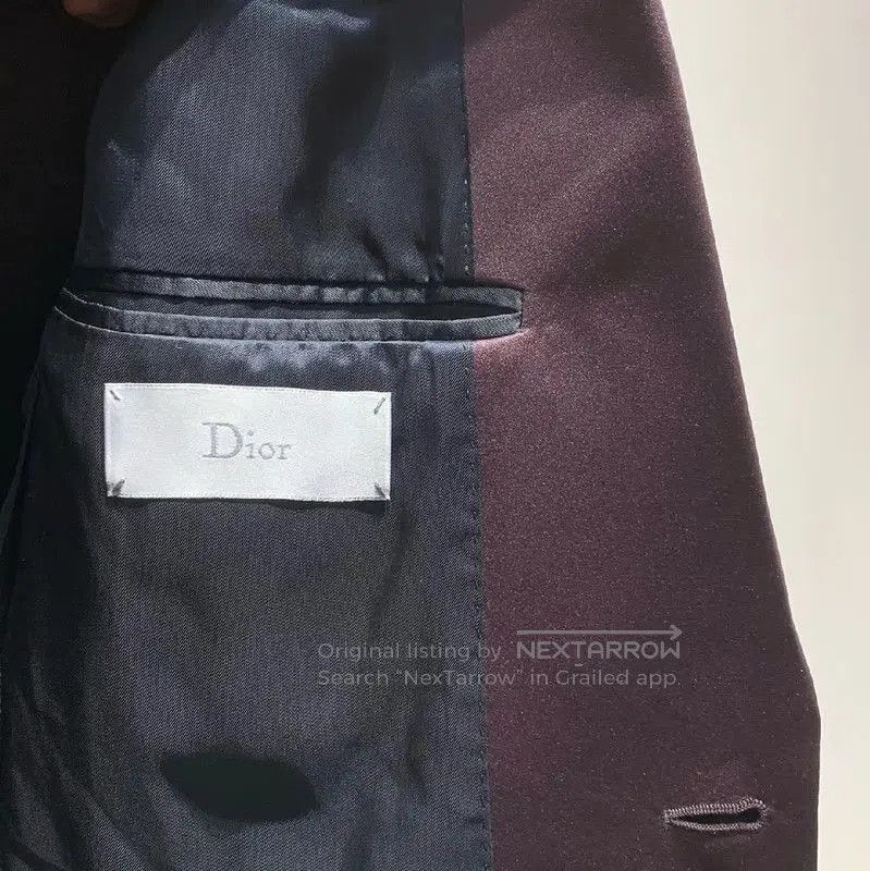 Dior Dior Burgundy Cotton Men's Coat . Size US XL / EU 56 / 4 - 3 Thumbnail