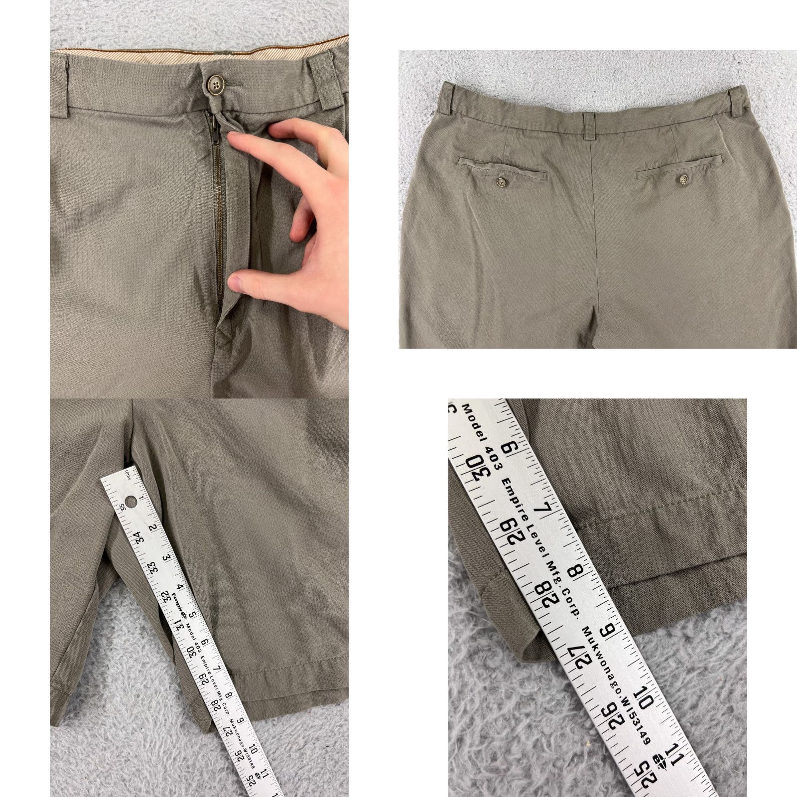 Tommy Bahama Tommy Bahama Shorts Men 40 Beige Bermuda Silk Pleated Beach Resort Vacation Chino Casual Pockets Logo 100% Silk Vintage No Size US 40 / EU 56 - 8 Thumbnail