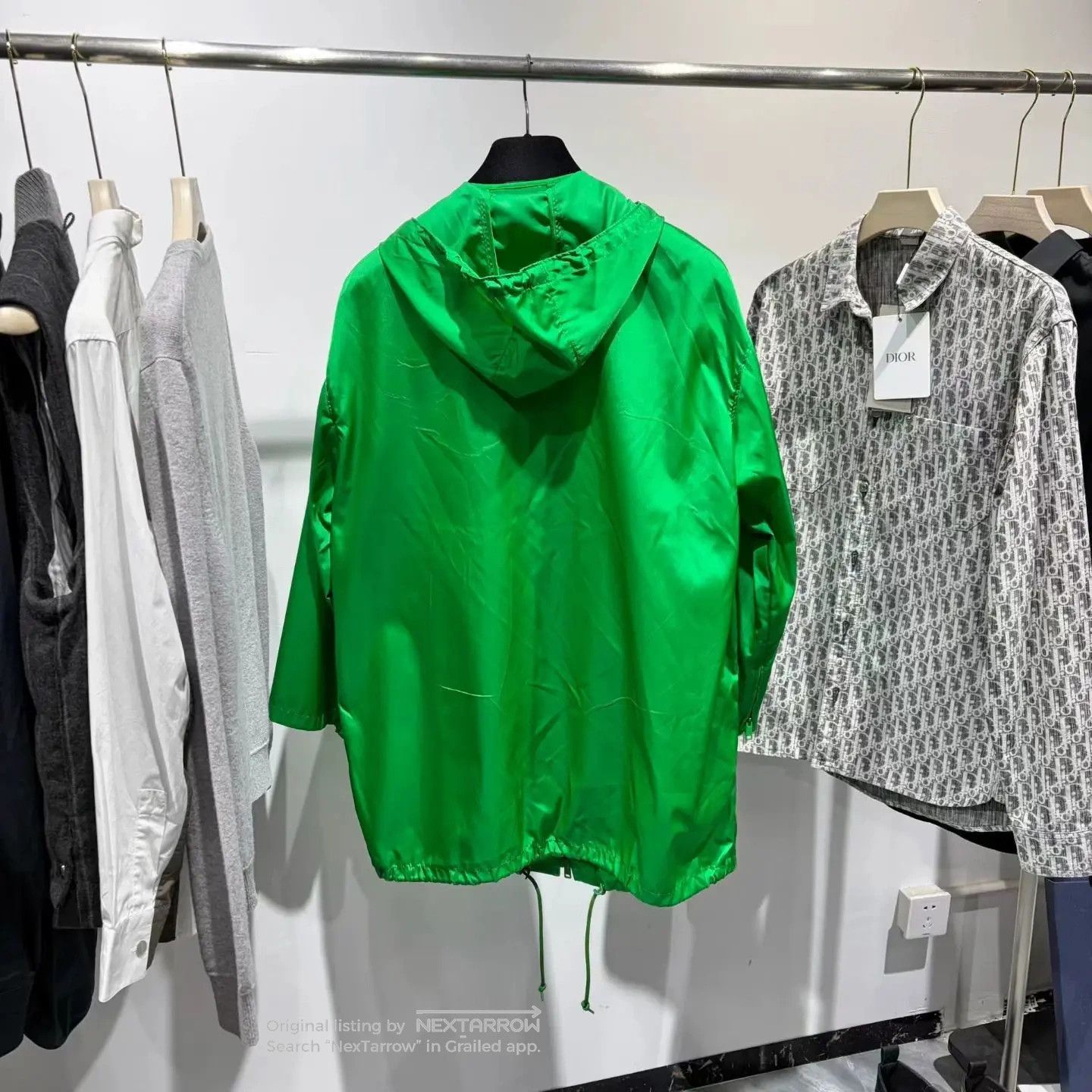 Prada Prada Green Nylon Hooded Zip Jacket M Size US M / EU 48-50 / 2 - 2 Thumbnail