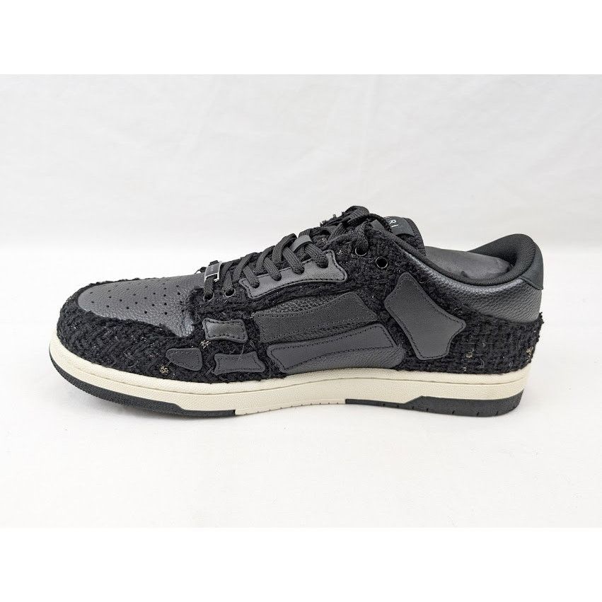 Amiri o1rshd1 Boucle Skelton Low-Top Sneakers in Black Size US 13 / EU 46 - 7 Thumbnail