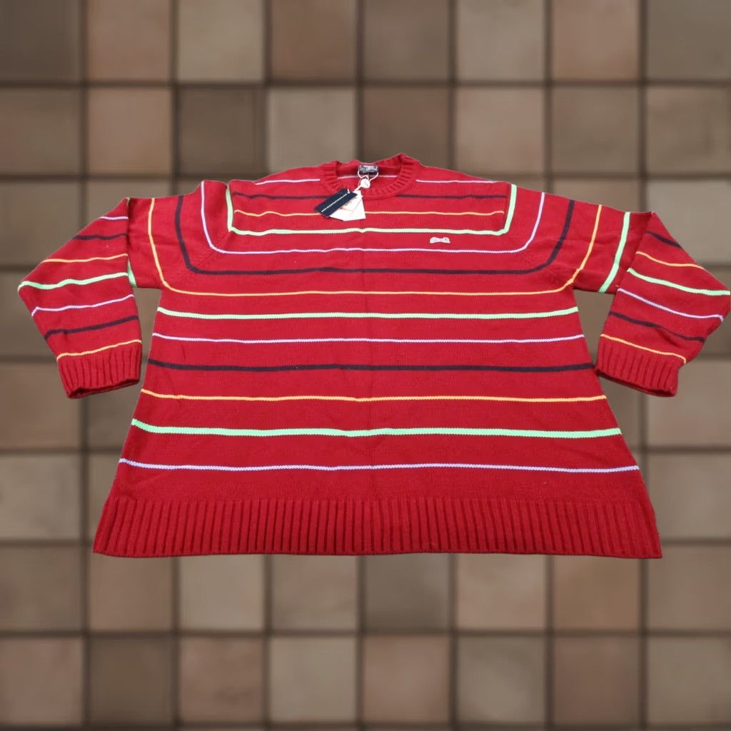 Vintage Nike Le Tigre Sweater Mens 3XL Red Striped Acrylic Knit Crew Neck Pullover Casual Preppy Winter Fall Style: Pullover, Lightweight, Thermal, Logo Size US XXL / EU 58 / 5 - 1 Thumbnail