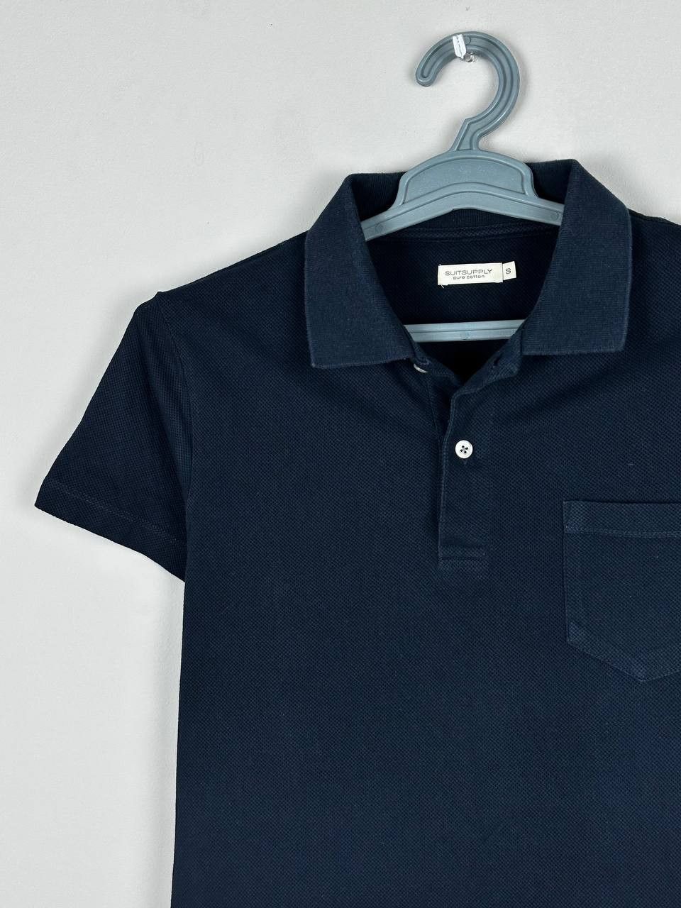 Suitsupply Suitsupply Navy Luxury Cotton Pocket Polo T Shirt Size US S / EU 44-46 / 1 - 1 Thumbnail