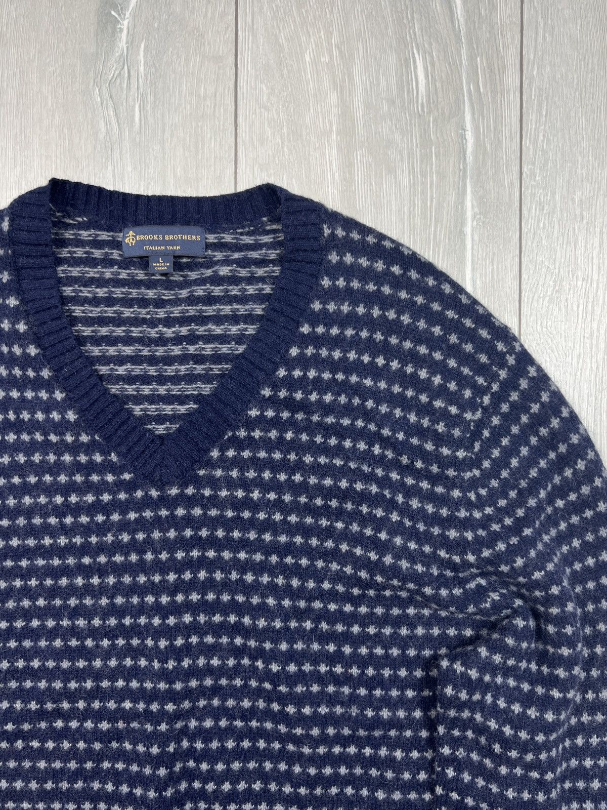 Brooks Brothers Brooks Brothers Italian Yarn Merino Wool Sweater (Y0026) Size US L / EU 52-54 / 3 - 3 Thumbnail