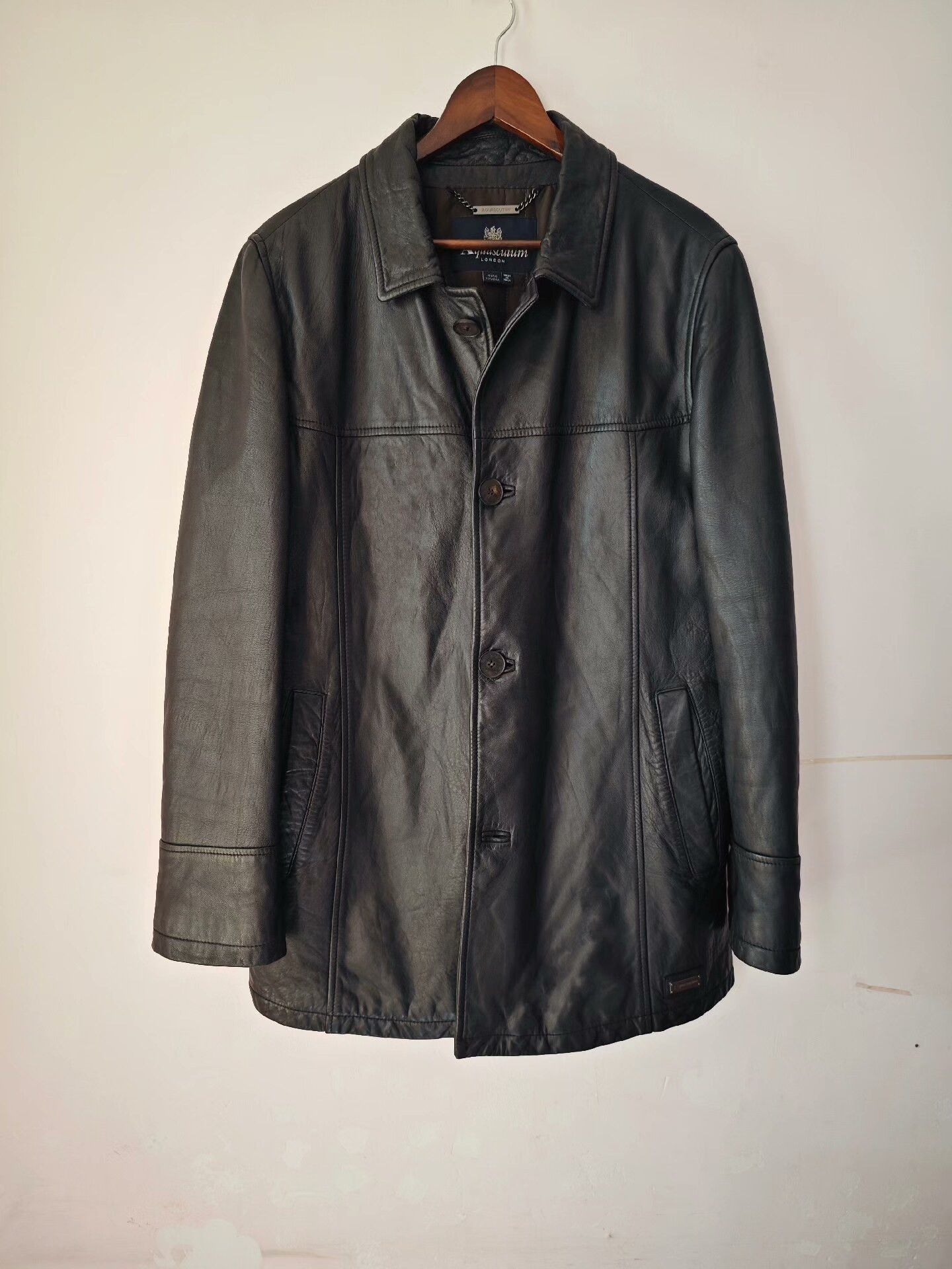 Aquascutum Black Aquascutum Sheepskin Leather Jacket Size US M / EU 48-50 / 2 - 1 Thumbnail