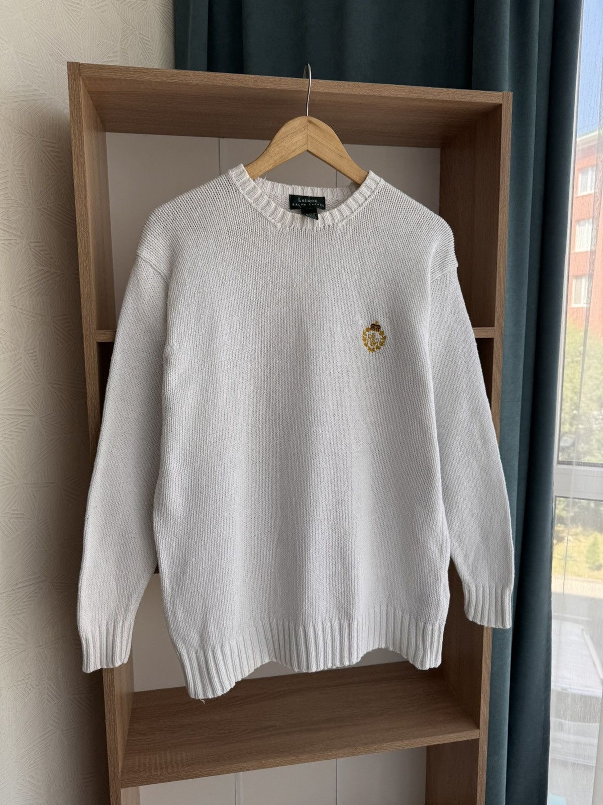 Polo Ralph Lauren Vintage Lauren Ralph Lauren White Knit Cotton Sweater Size S / US 4 / IT 40 - 7 Thumbnail