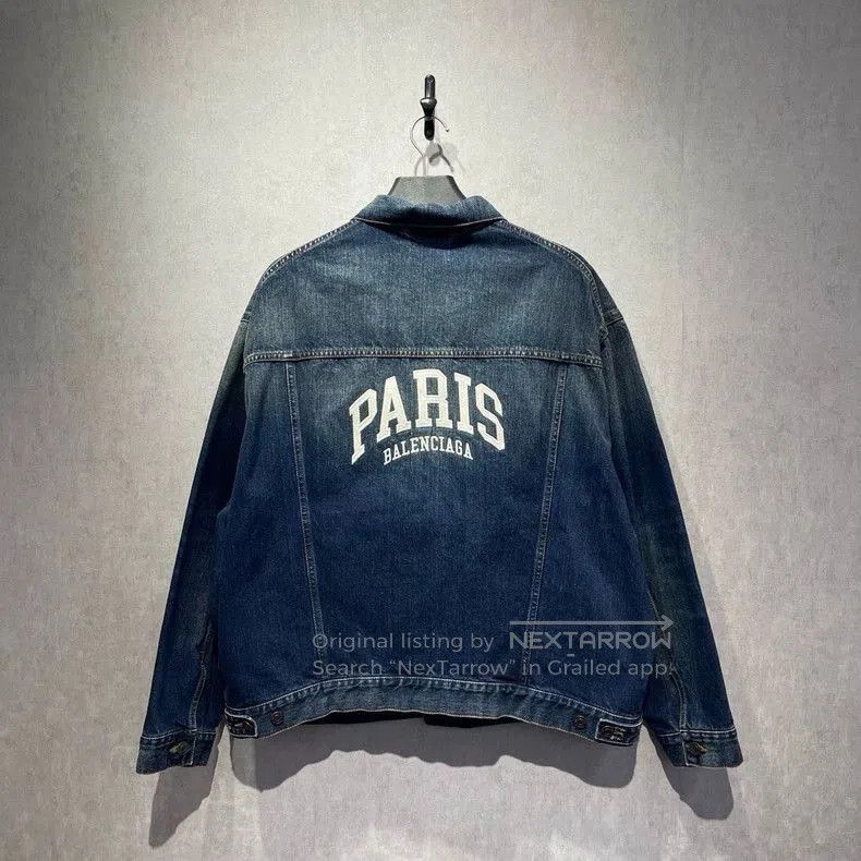 Balenciaga Balenciaga Logo Embroidered Denim Jacket. Size US S / EU 44-46 / 1 - 2 Thumbnail