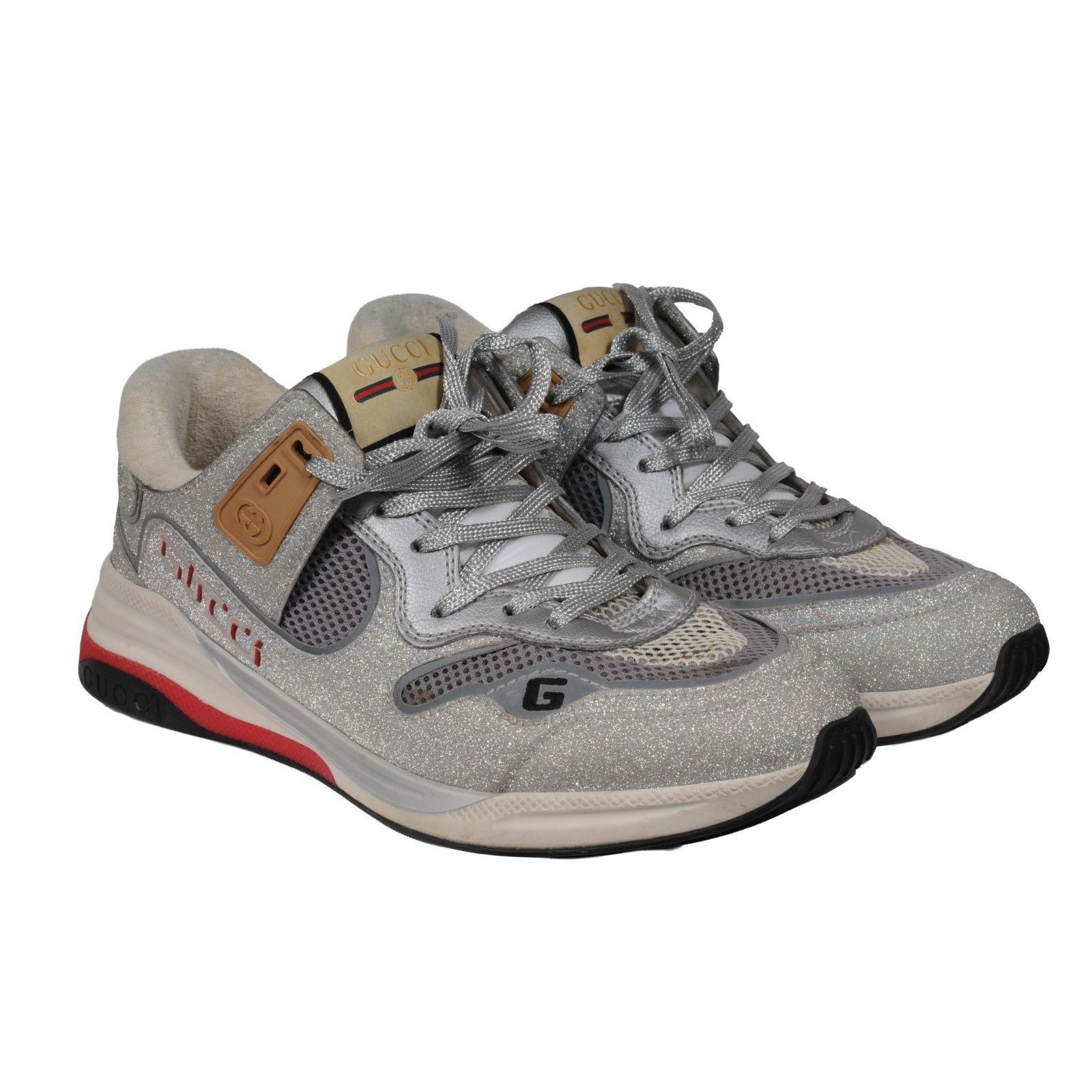 Gucci Ultrapace Glitter Low Top Sneakers Size US 8 / EU 41 - 15 Thumbnail