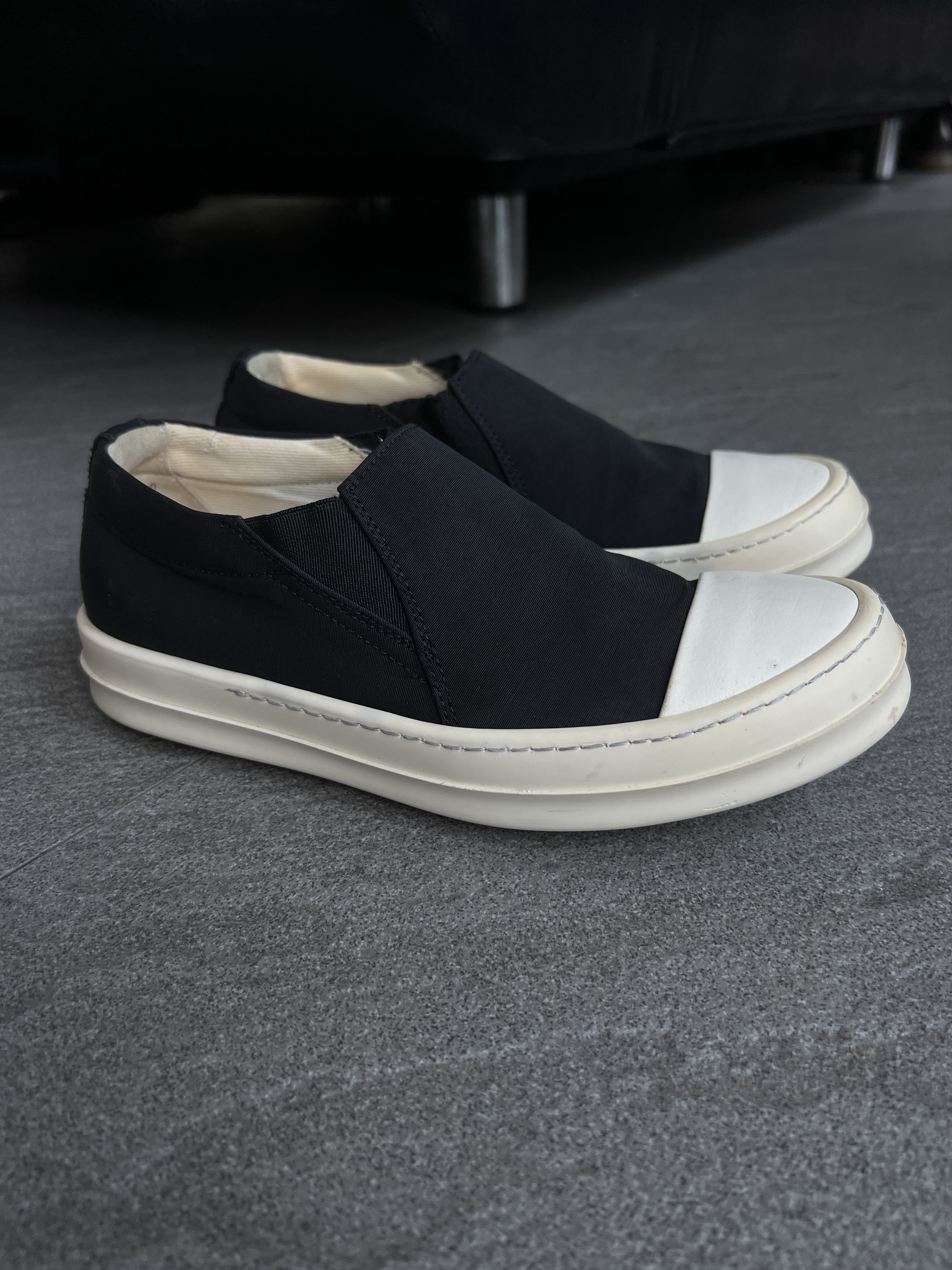 Rick Owens Drkshdw Rick Owens DRKSHDW Slip On Sneakers Black EU37 Size US 7 / IT 37 - 4 Thumbnail
