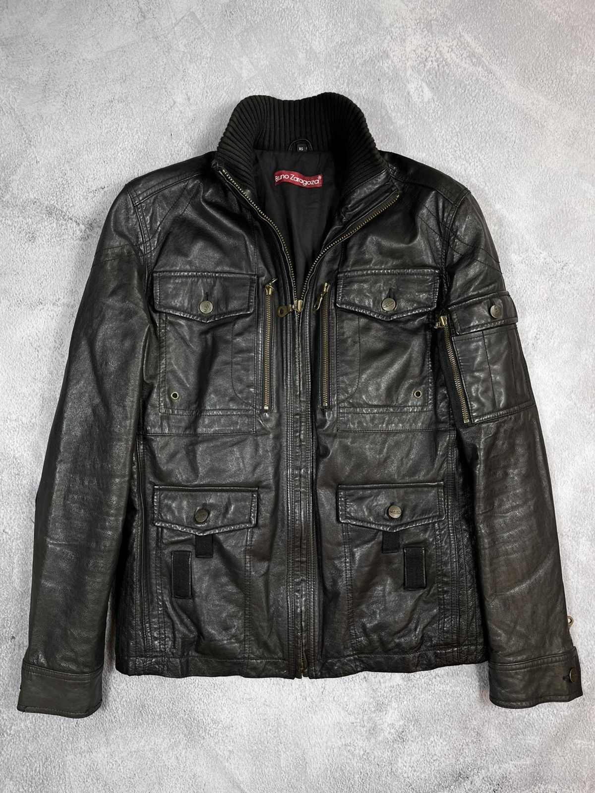 Vintage Vintage 90s Aviator style Leather Flight jacket military Size US XS / EU 42 / 0 - 1 Thumbnail
