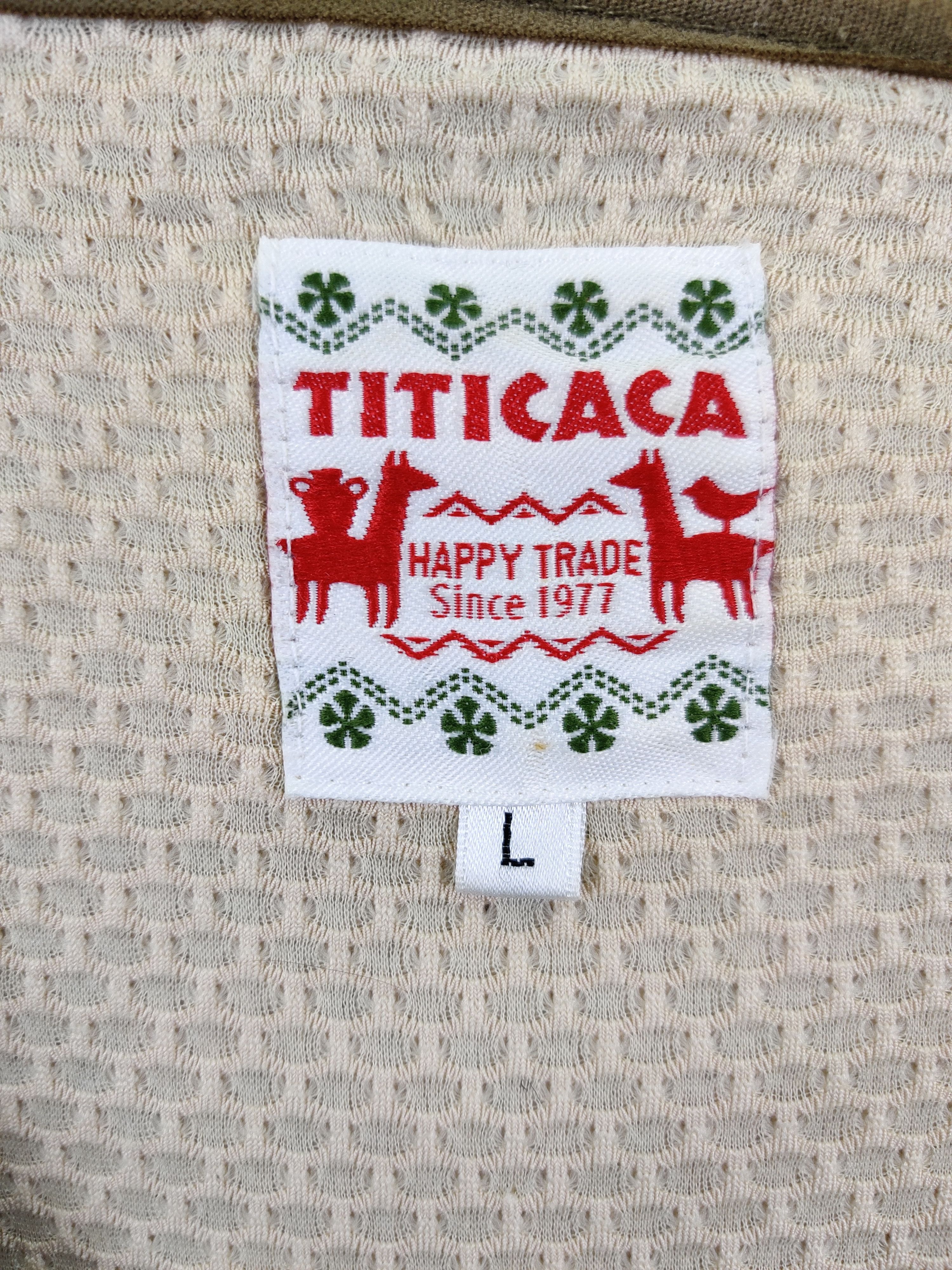 Japanese Brand Vintage 90's Titicaca Fleece Sherpa Navajo Jacket Size US L / EU 52-54 / 3 - 9 Thumbnail
