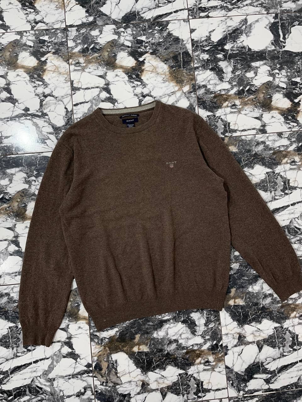 Gant GANT Men's sweater sheep wool, cashmere, size XL Brown Size US XL / EU 56 / 4 - 1 Thumbnail