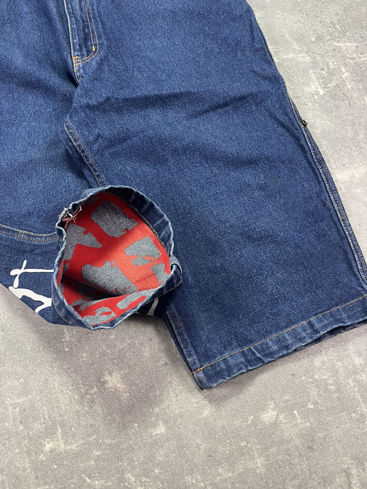 Karl Kani Karl Kani Printed Big Pockets Logo Long Denim Jorts Shorts Size US 30 / EU 46 - 4 Thumbnail