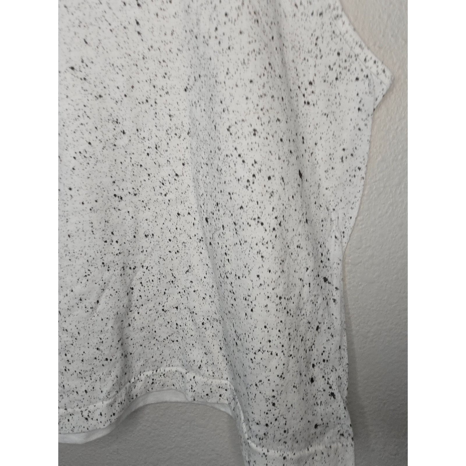 Vintage Vintage Blank Tank Top Womens White Speckled Sleeveless Tee Size L / US 10 / IT 46 - 6 Thumbnail