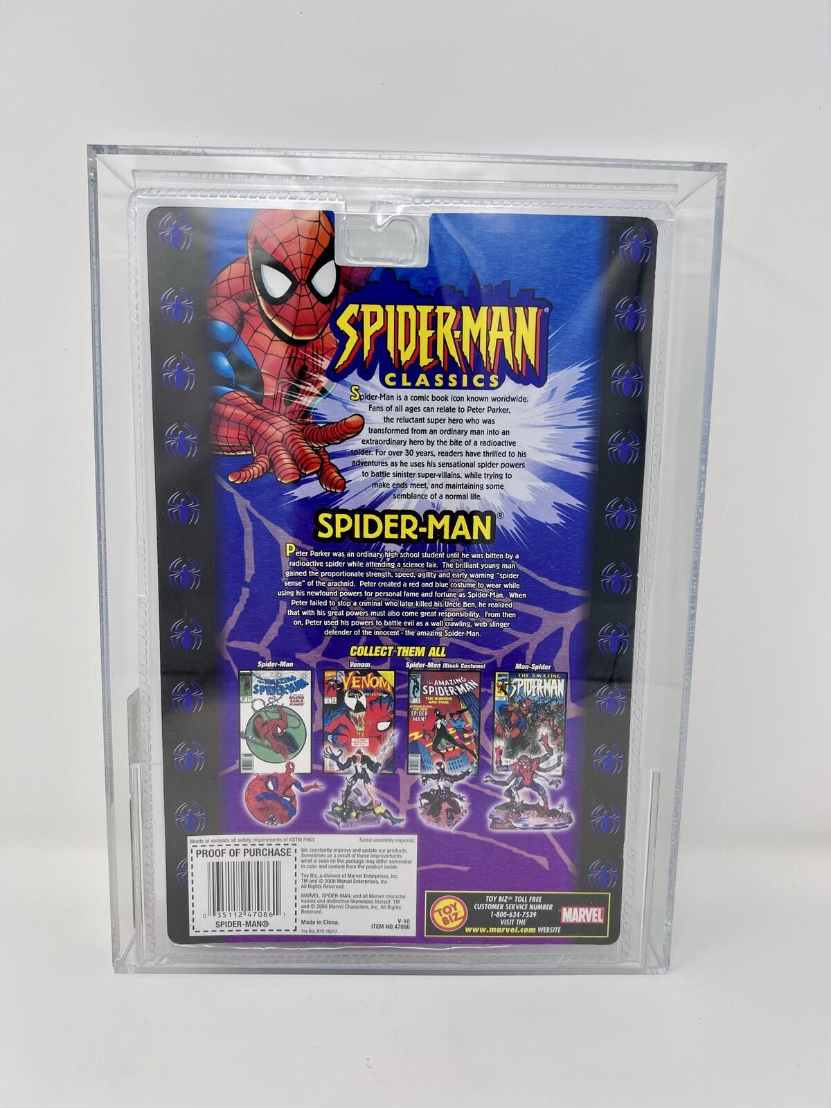 Marvel Comics Spider-Man AFA 85 NM+ 2001 ToyBiz Classics Size ONE SIZE - 2 Thumbnail