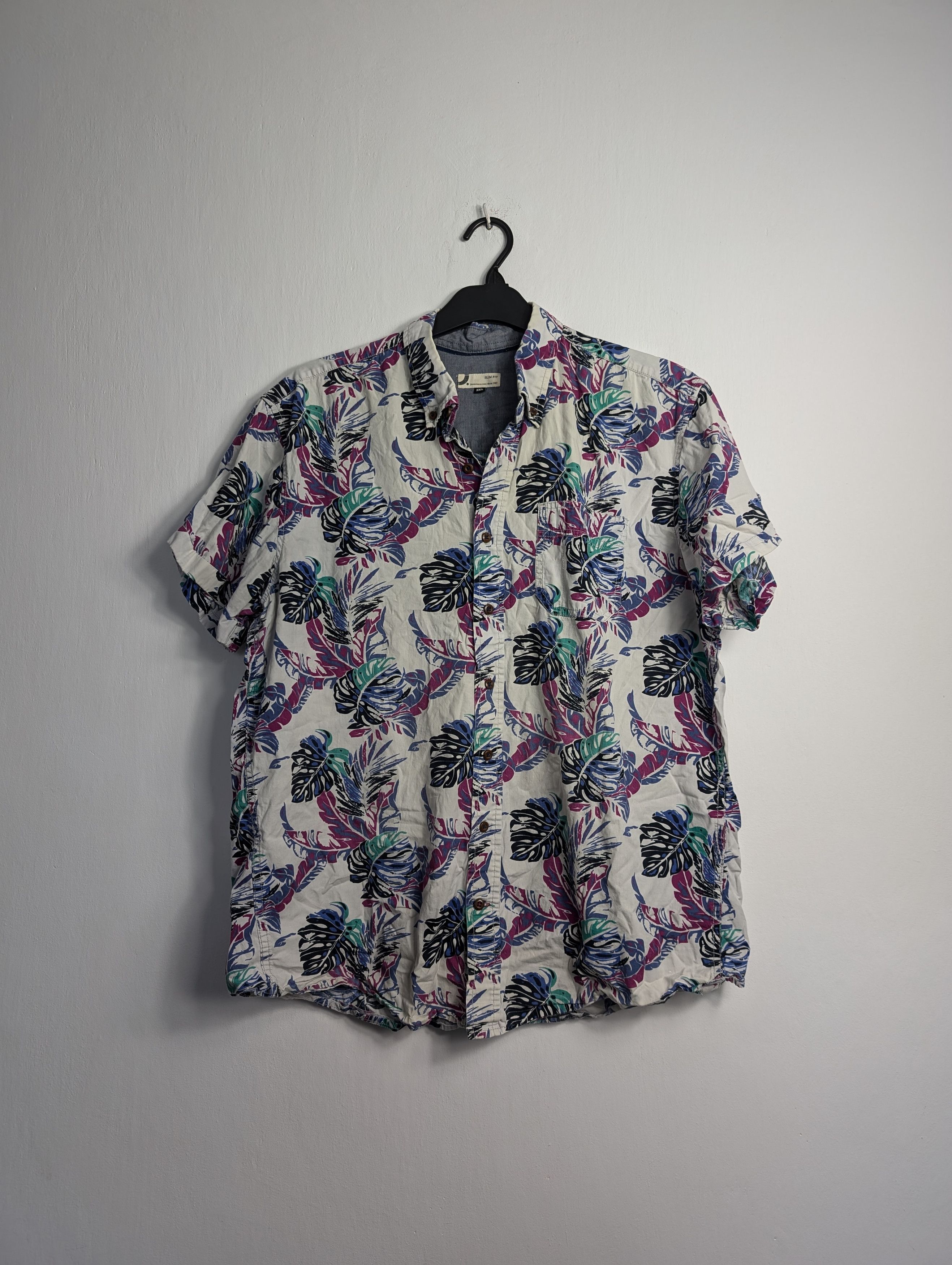 Vintage Vintage Y2K Hawaiian Shirt - Summer Floral Palm Tree Print Size US XXL / EU 58 / 5 - 1 Thumbnail