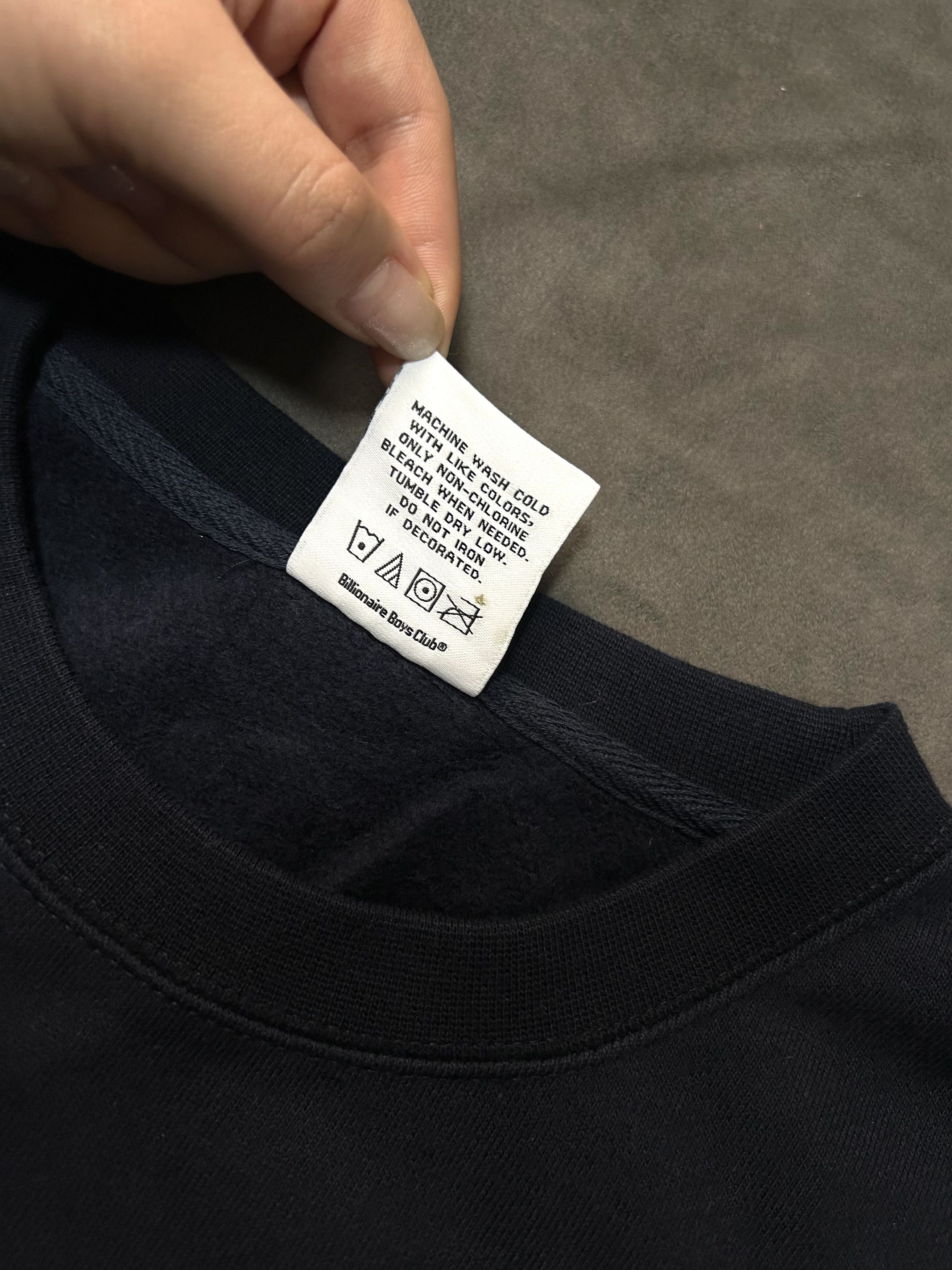 Billionaire Boys Club × Pharrell Rare Billionaire Boys Club BBC Classic Logo Sweatshirt Navy Size US L / EU 52-54 / 3 - 3 Thumbnail