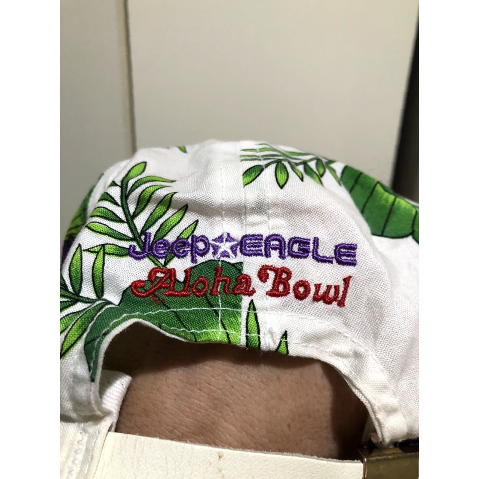 Jeep VINTAGE 1987 Jeep Eagle Aloha Bowl Hawaii Champions Hat UCLA Troy Aikman Size ONE SIZE - 5 Thumbnail