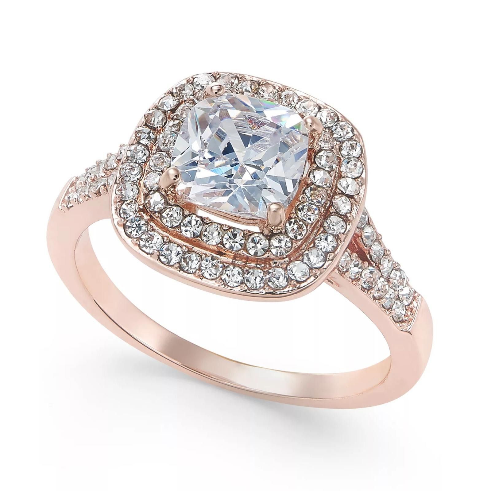 Charter Club Charter Club Double Halo Crystal Center Ring Size 7 Size ONE SIZE - 1 Thumbnail