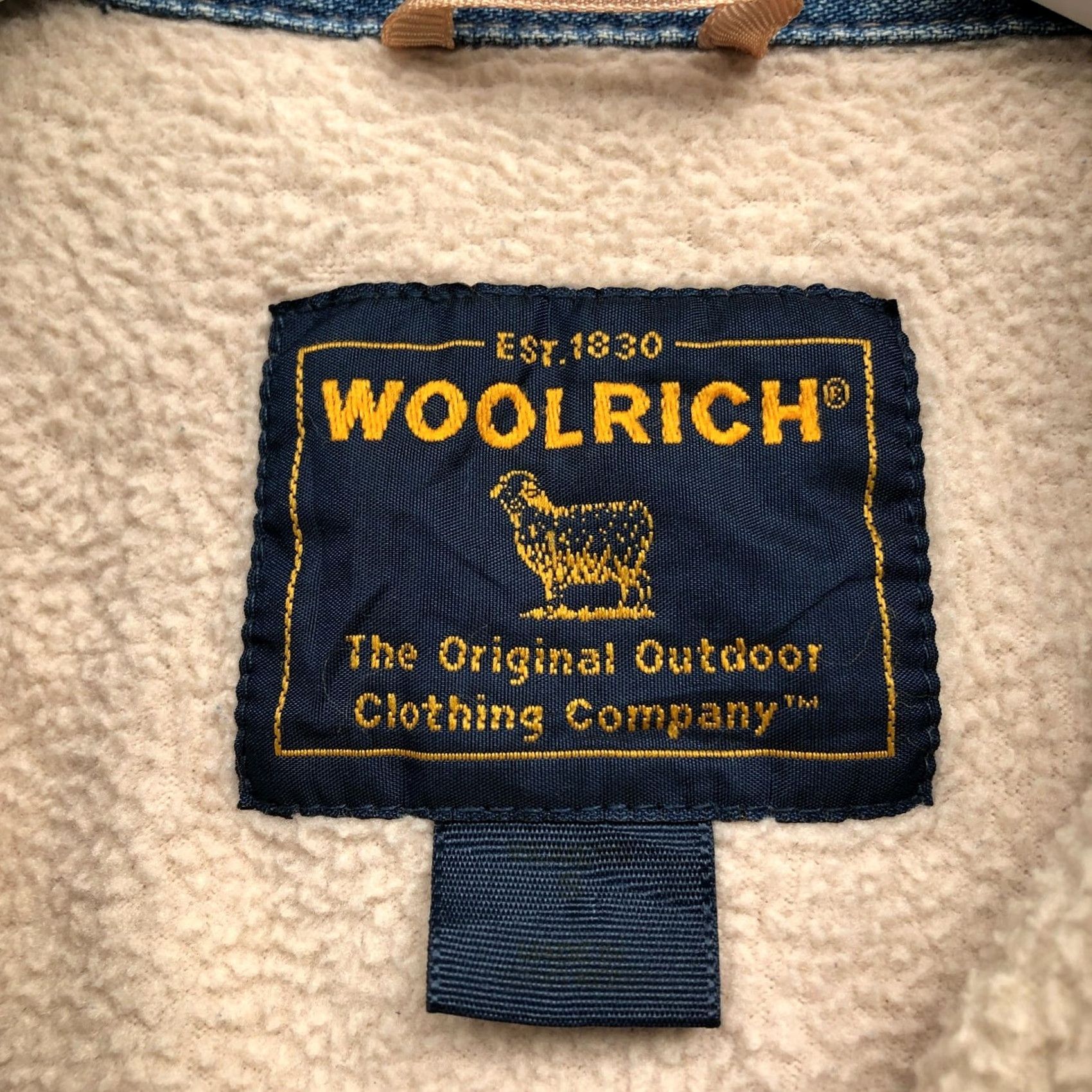 Vintage VINTAGE Woolrich Denim Sherpa Lined Shirt Jacket Womens Small S Long Sleeve Pockets Blue Size S / US 4 / IT 40 - 2 Thumbnail