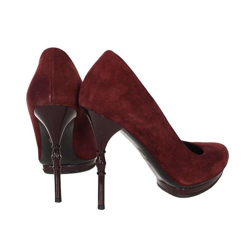 Gucci Gucci Red Suede High Heels Size US 7.5 / EU 40-41 - 3 Thumbnail