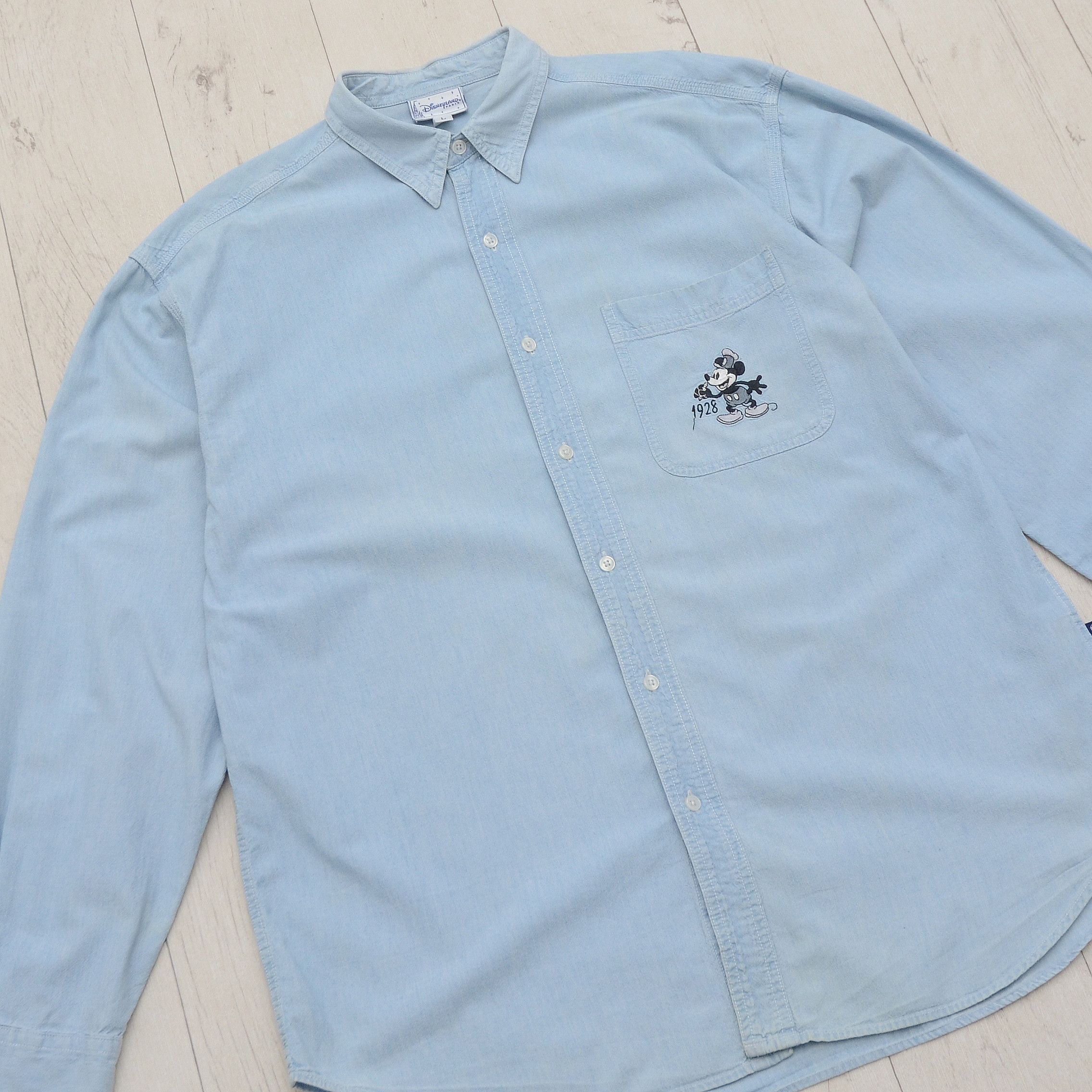 Disney × Vintage Vintage Disney Store Denim Shirt Evolution Mickey Mouse Size US L / EU 52-54 / 3 - 3 Thumbnail