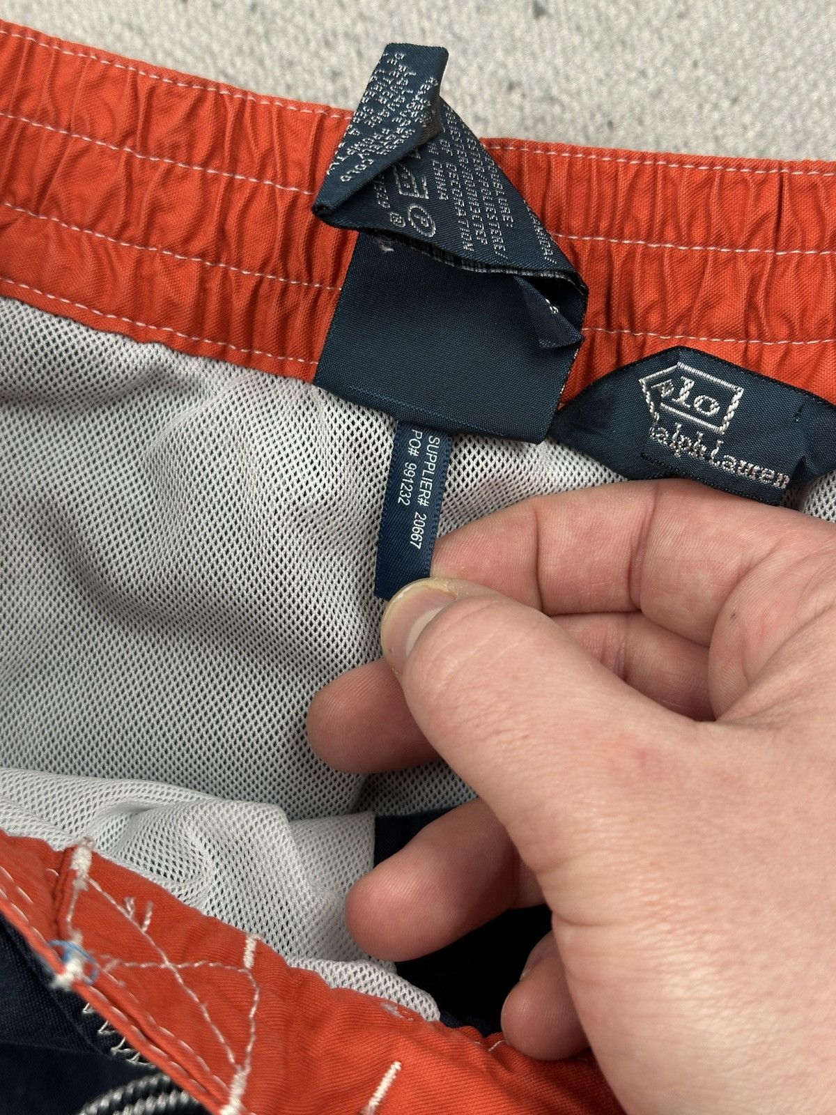 Polo Ralph Lauren Polo Ralph Lauren Vintage Sailing Swim Shorts Navy Red Size US 32 / EU 48 - 15 Thumbnail