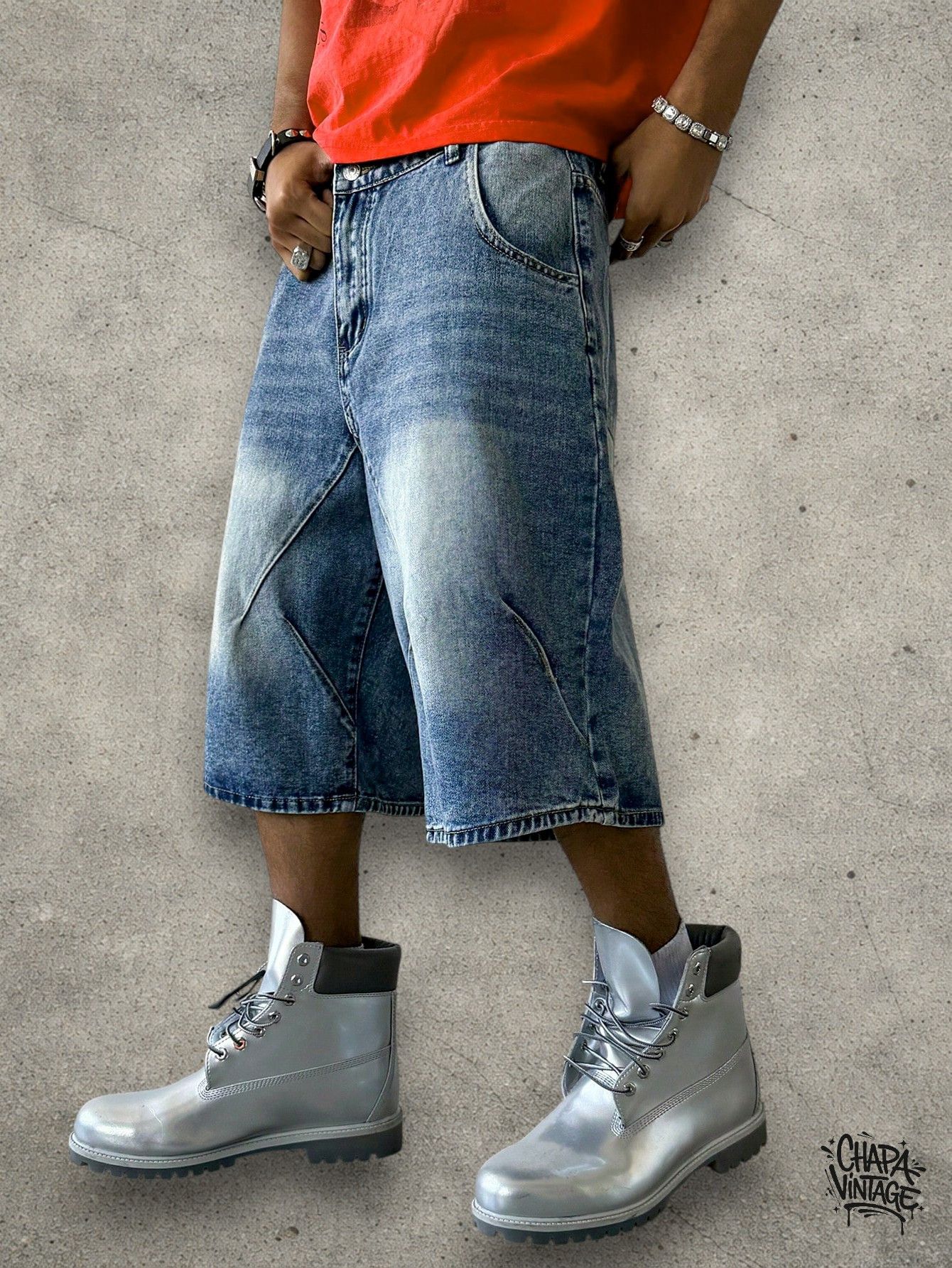 Vintage Washed jeans shorts Size US 32 / EU 48 - 3 Thumbnail