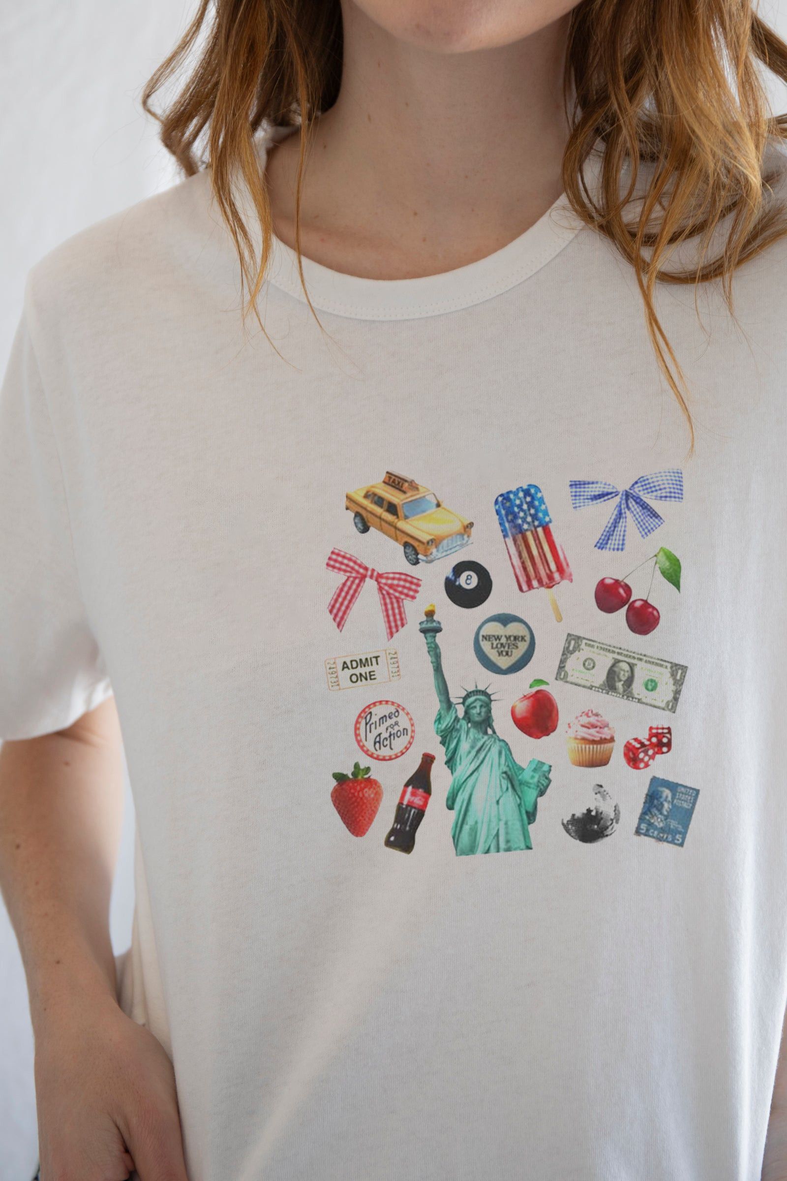 Designer × Vintage American Girl Mess Scrapbook Tee | Graphic T-Shirt Size M / US 6-8 / IT 42-44 - 3 Thumbnail