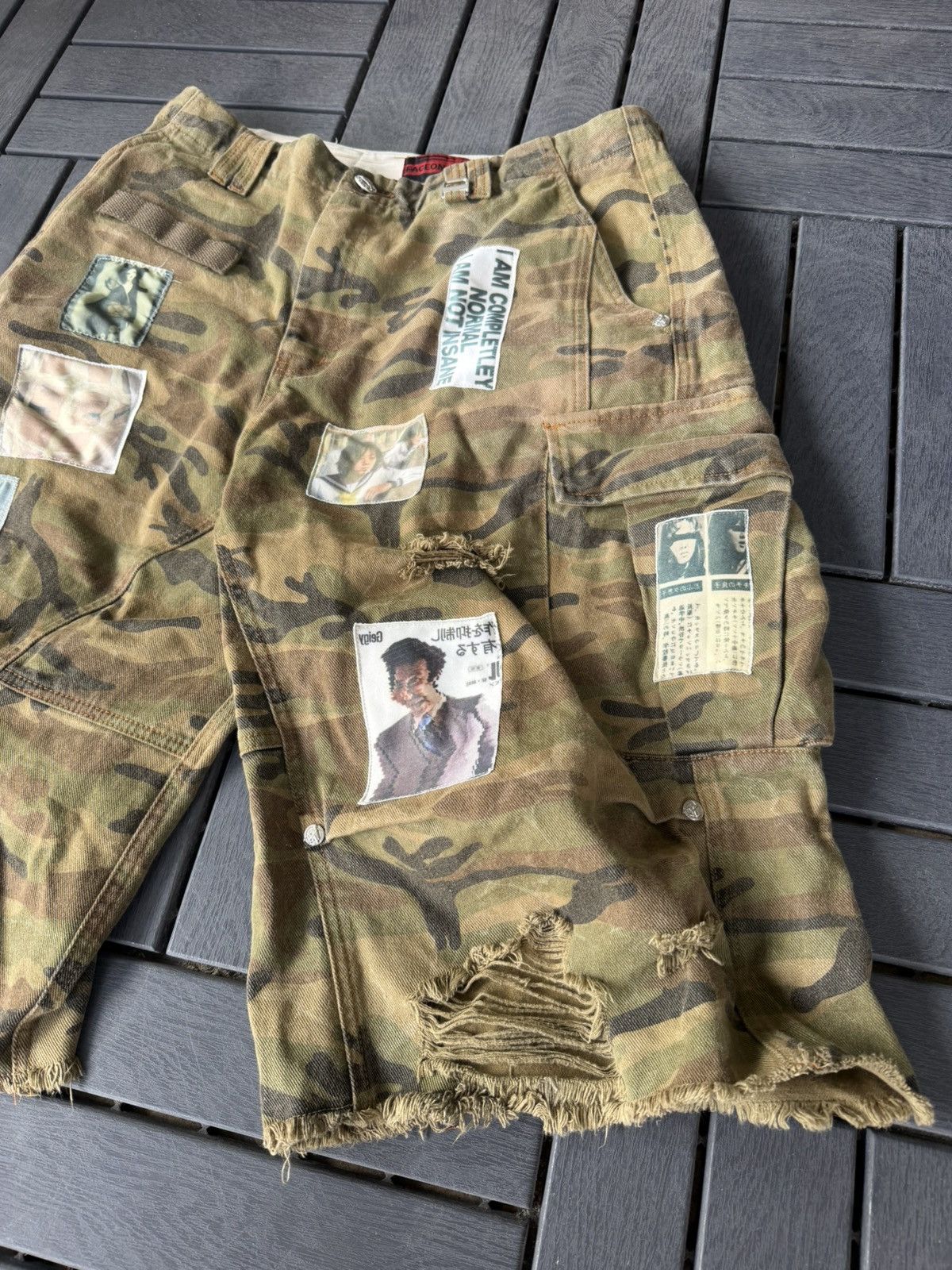 Other Custom patches / embroidery cargo jorts W34 Size US 34 / EU 50 - 3 Thumbnail