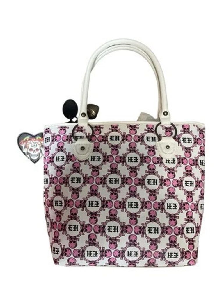 Ed Hardy E Hardy Love Kills Slowly Skull Tatoos Shoulder Tato Bag M Size ONE SIZE - 11 Thumbnail