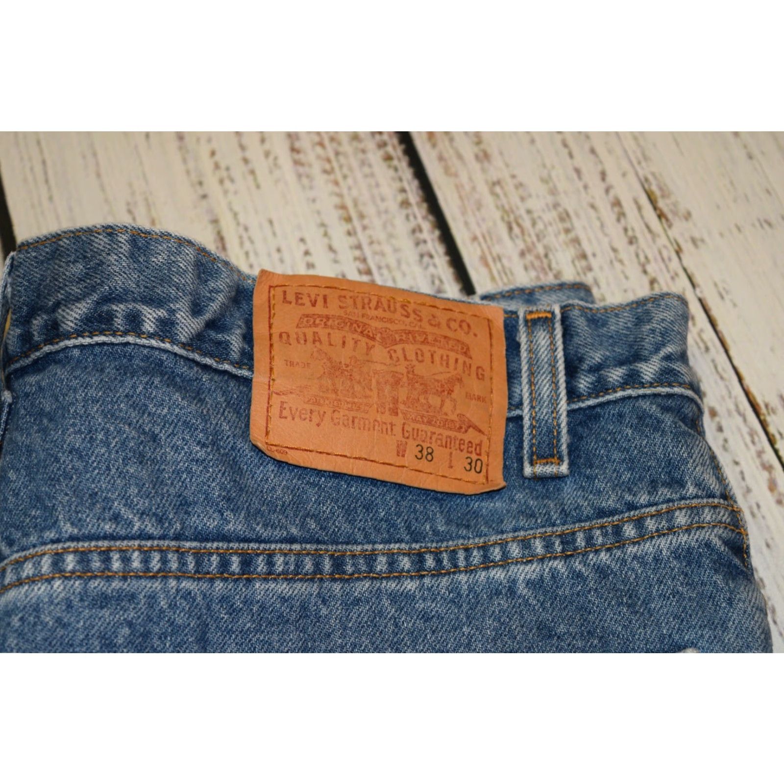 Levi's VINTAGE Levi's 901 Jeans Mens 38x30 Blue Denim Relaxed Straight Leg 2001 Vintage Mens Jeans Size US 38 / EU 54 - 3 Thumbnail