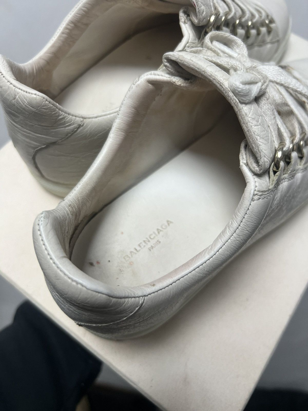 Balenciaga Balenciaga Arena Low Top Sneaker White Leather Size US 7.5 / EU 40-41 - 12 Thumbnail