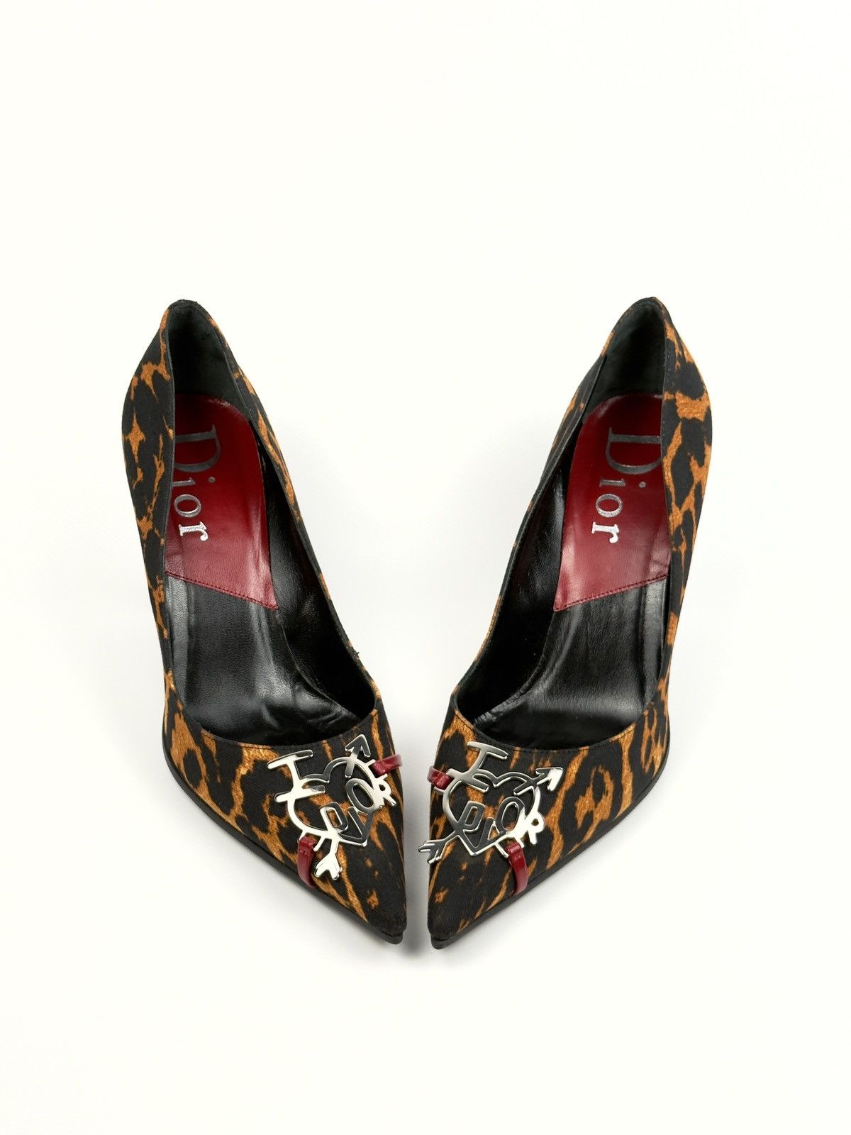 Dior 💖 Dior Iconic F/W 2004 by John Galliano Leopard Heels Pumps Size US 8.5 / IT 38.5 - 7 Thumbnail