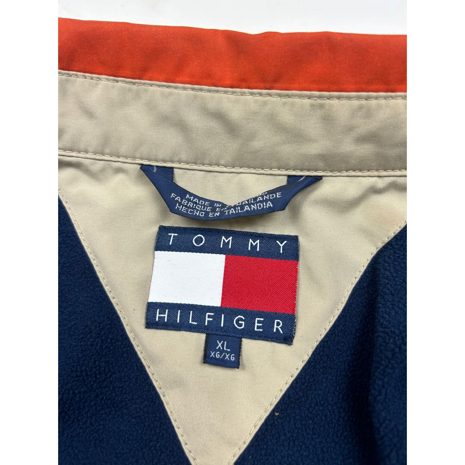Vintage Vintage Tommy Hilfiger Embroidered Crest Fleece Lined Sz XL Size US XL / EU 56 / 4 - 3 Thumbnail
