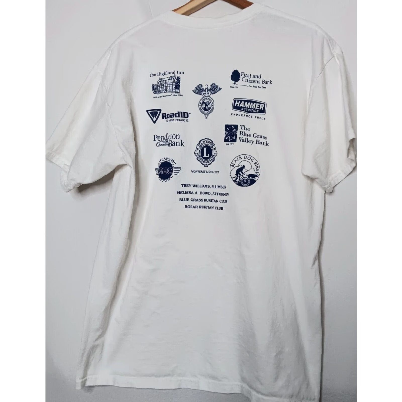 Gildan VINTAGE Mountain Mama Road Bike Challenge Shirt L White Cotton Gildan Ultra Cotton Men Cyclist Graphic Print 2009 Virginia Bike Reg Mens Size US L / EU 52-54 / 3 - 3 Thumbnail