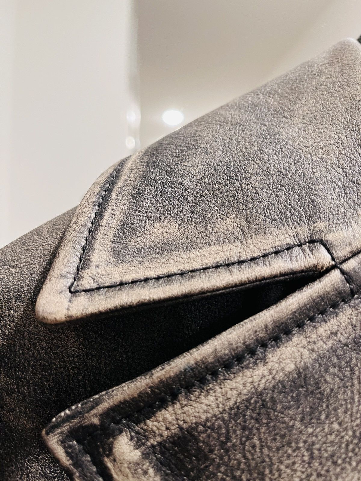 Acne Studios Acne Studios Faded-Effect leather jacket-black Size XS / US 0-2 / IT 36-38 - 9 Thumbnail