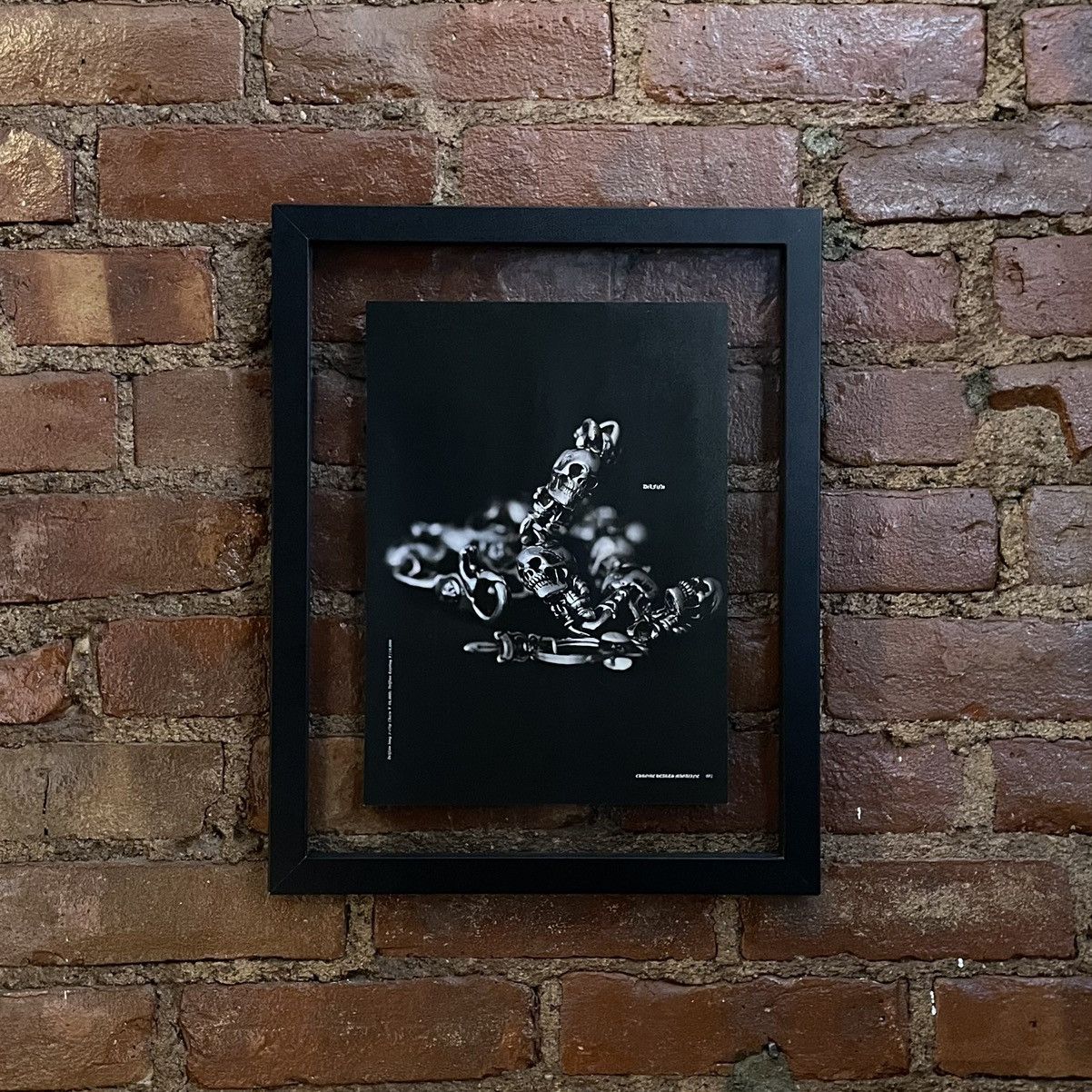 image of Chrome Hearts X Joe Foti Silver Bracelet Poster in Black, Men's