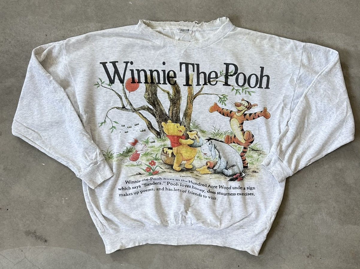 Disney VINTAGE WINNIE THE POOH DISTRESSED SWEATSHIRT Size US XL / EU 56 / 4 - 1 Thumbnail