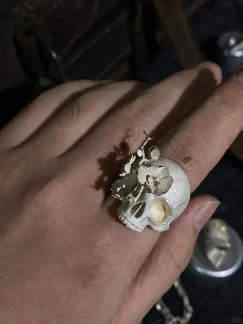 Jewelry Skull New Design Jewelry Rings Open Chrome Ring (Size 7-13) Size ONE SIZE - 4 Thumbnail