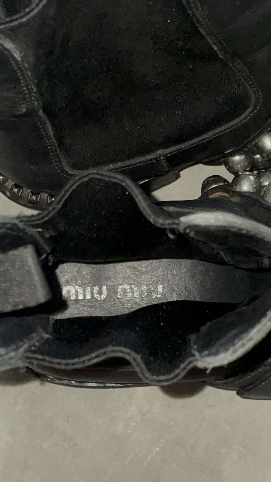 Miu Miu Miu Miu Chelsea Boots Studded Leather Size US 5.5 / IT 35.5 - 11 Thumbnail