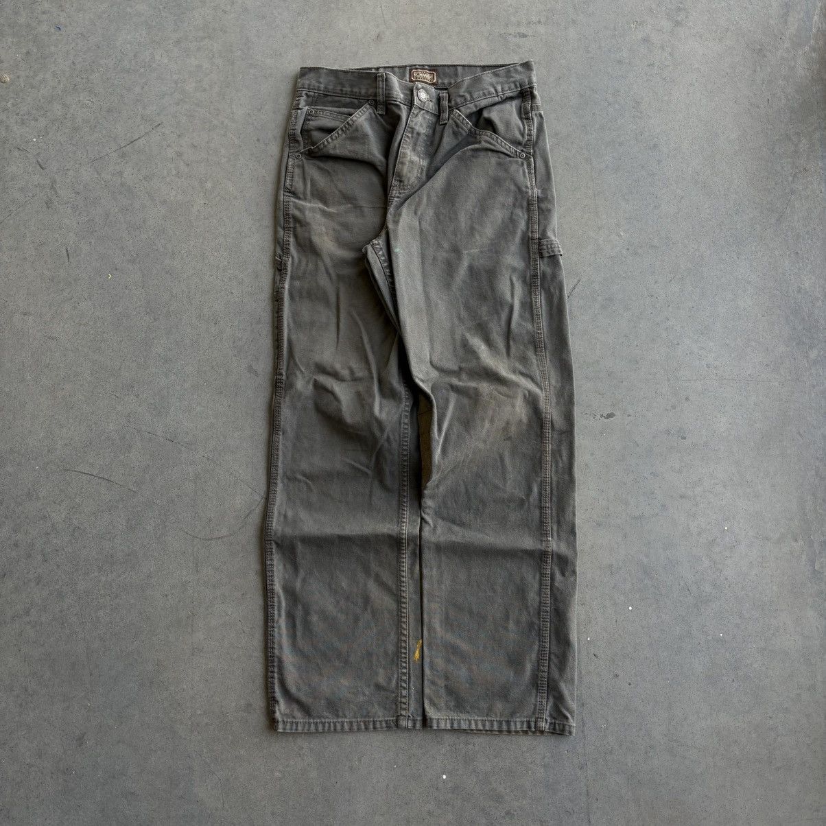 SCHMIDT Vintage Carhartt Style Olive Green Painters Pants 30x32 Size US 30 / EU 46 - 3 Thumbnail