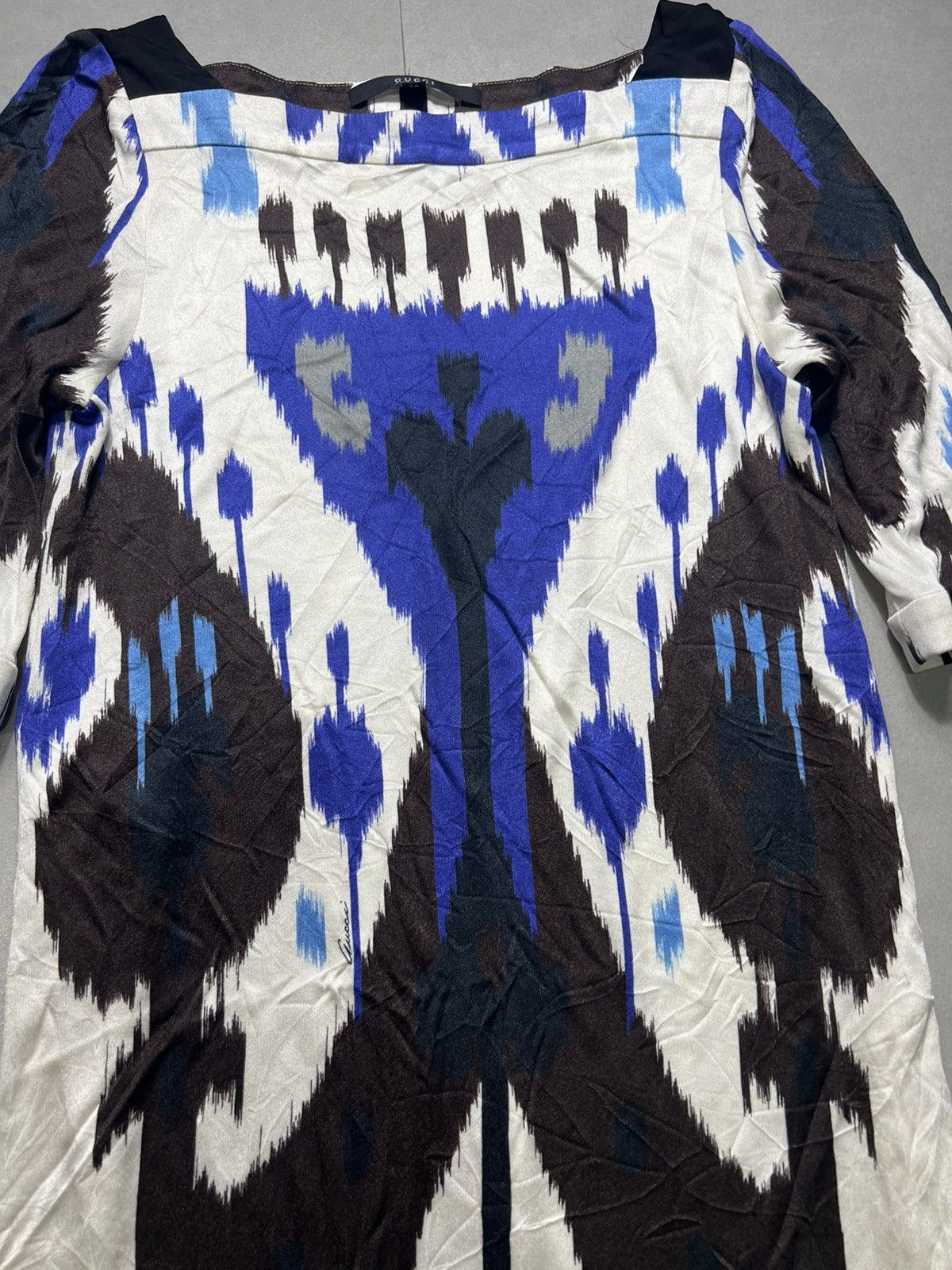 Gucci Gucci - S/S '09 Tribal Print Blot Silk Dress Size S / US 4 / IT 40 - 3 Thumbnail