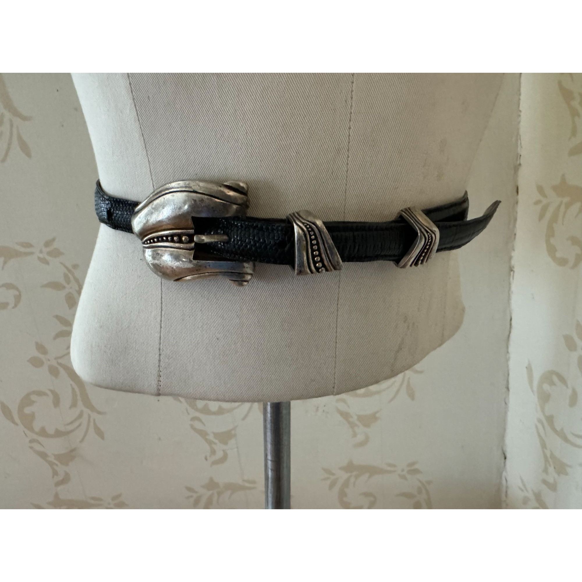 Designer Barry Kieselstein Cord 1981 New York Genuine Lizard Sterling Size ONE SIZE - 2 Thumbnail