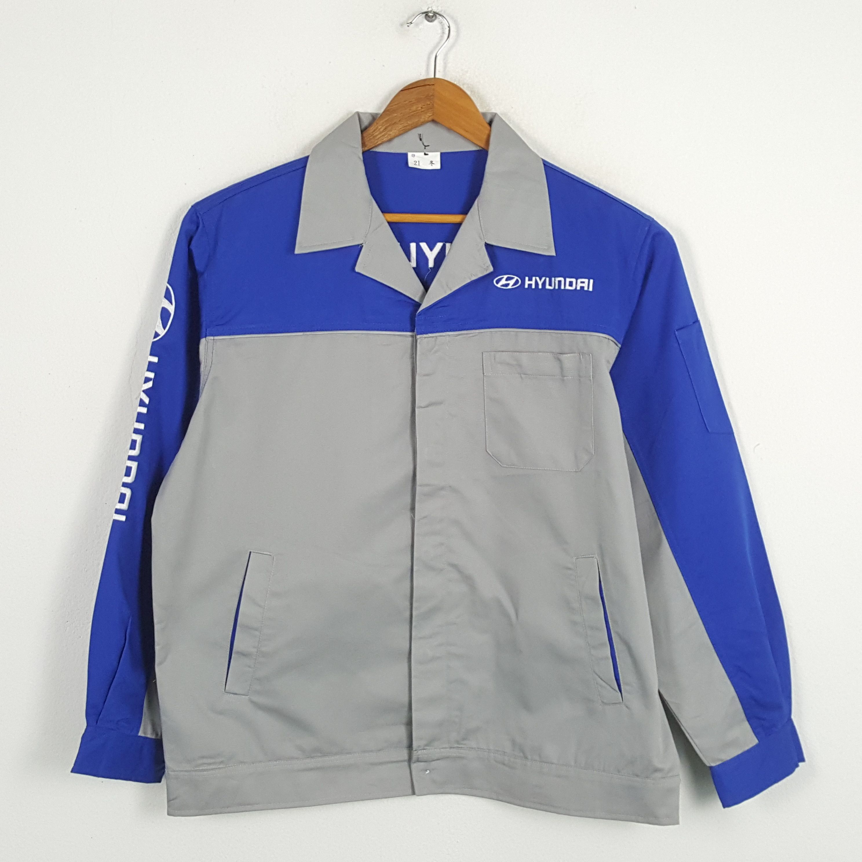 Vintage Vintage HYUNDAI Korea Vehicle Motorsports Jacket Size US L / EU 52-54 / 3 - 3 Thumbnail