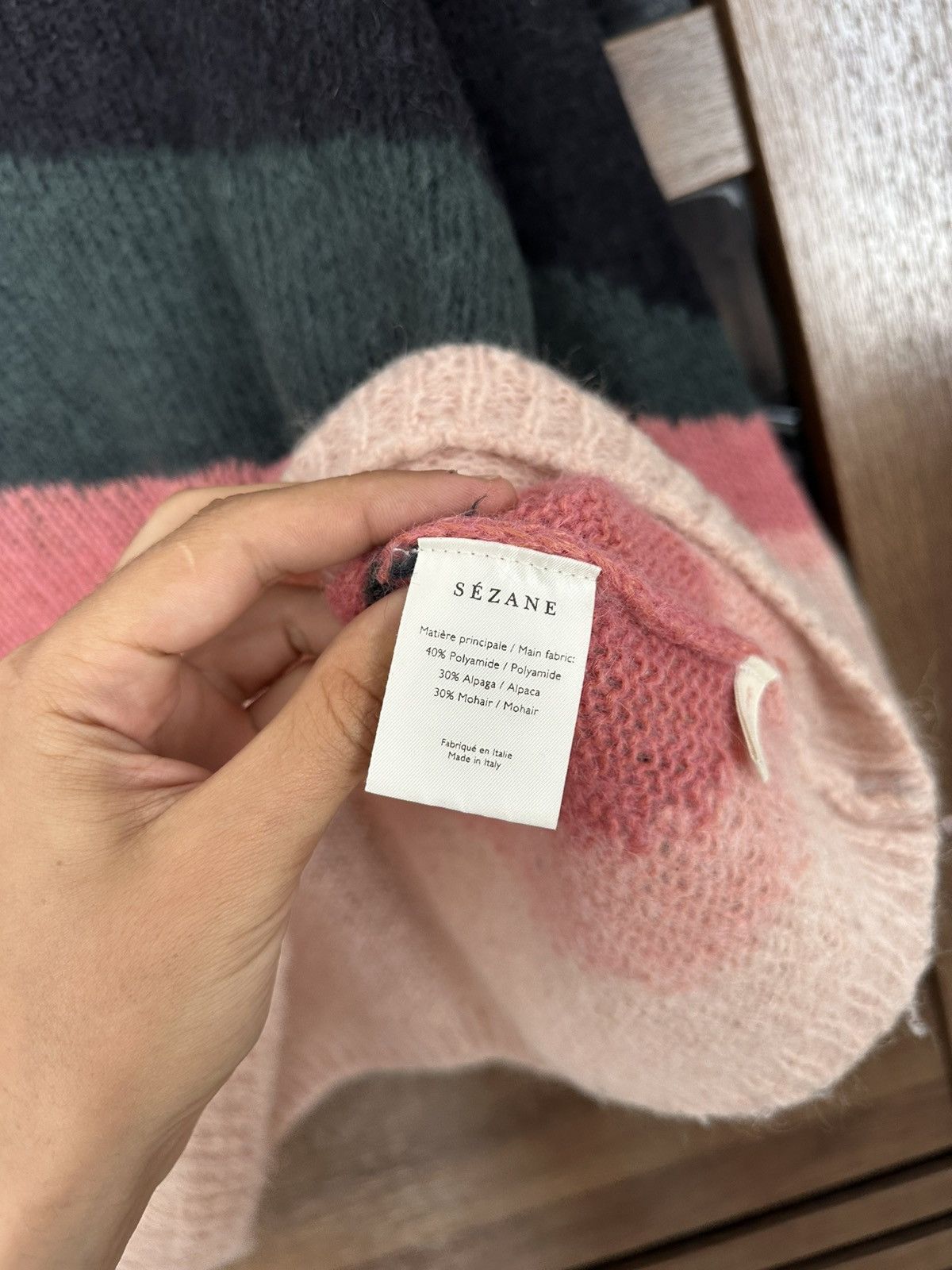 Sezane La Maille Sezane Alpaca Mohair Knit Sweater Pullover Size S / US 4 / IT 40 - 11 Thumbnail